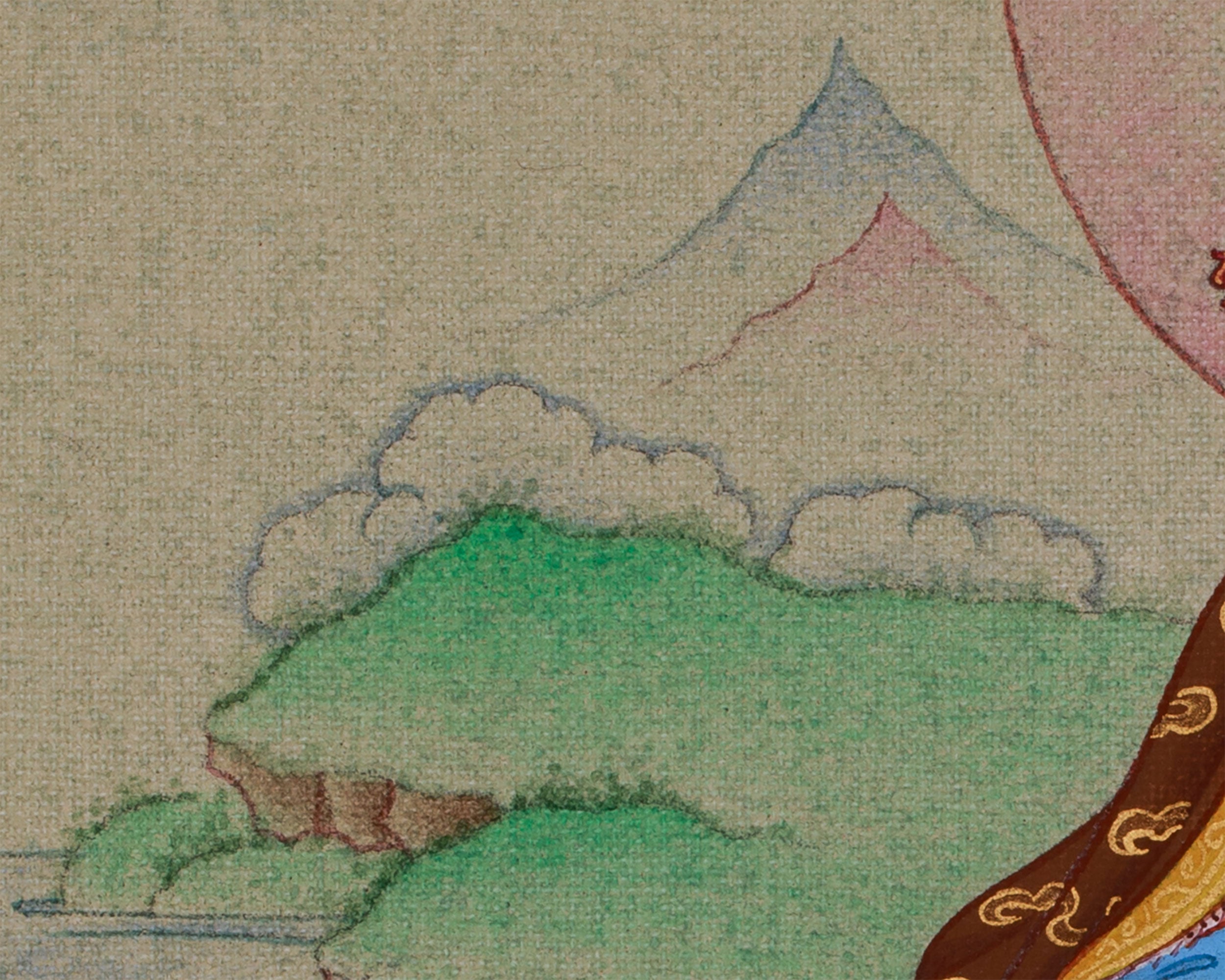 Enlightened Master Guru Rinpoche | Small Tibetan Art of Enlightenment and Protection