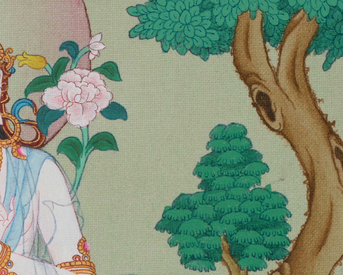 Sita Tara Healing Goddess Art | White Tara | Sacred Art of Compassion and Longevity
