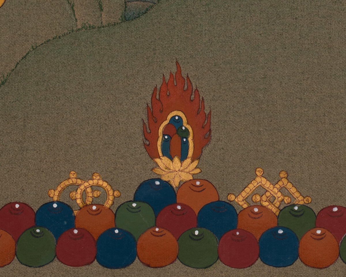 Hand-Painted White Tara Longevity Deity | Amitayus And Namgyalma Thangka