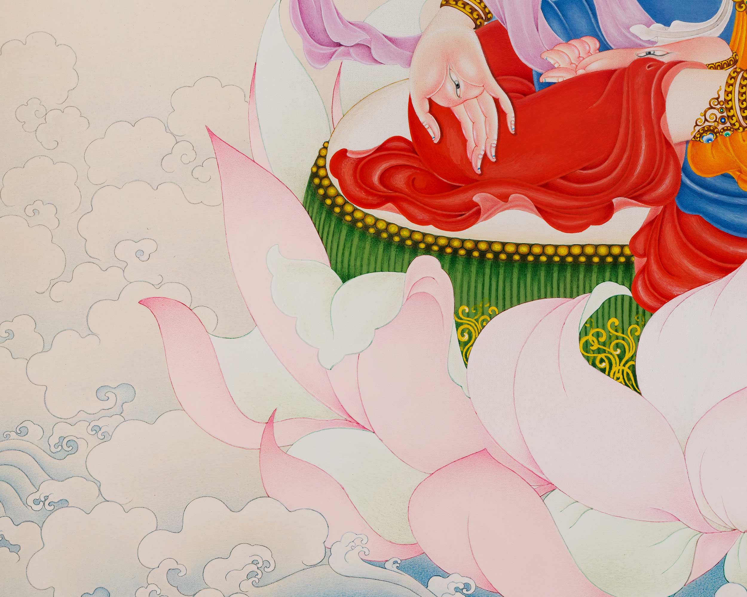 White Tara Digital Print | Mother Deity | LongLife Bodhisattva Thangka Print