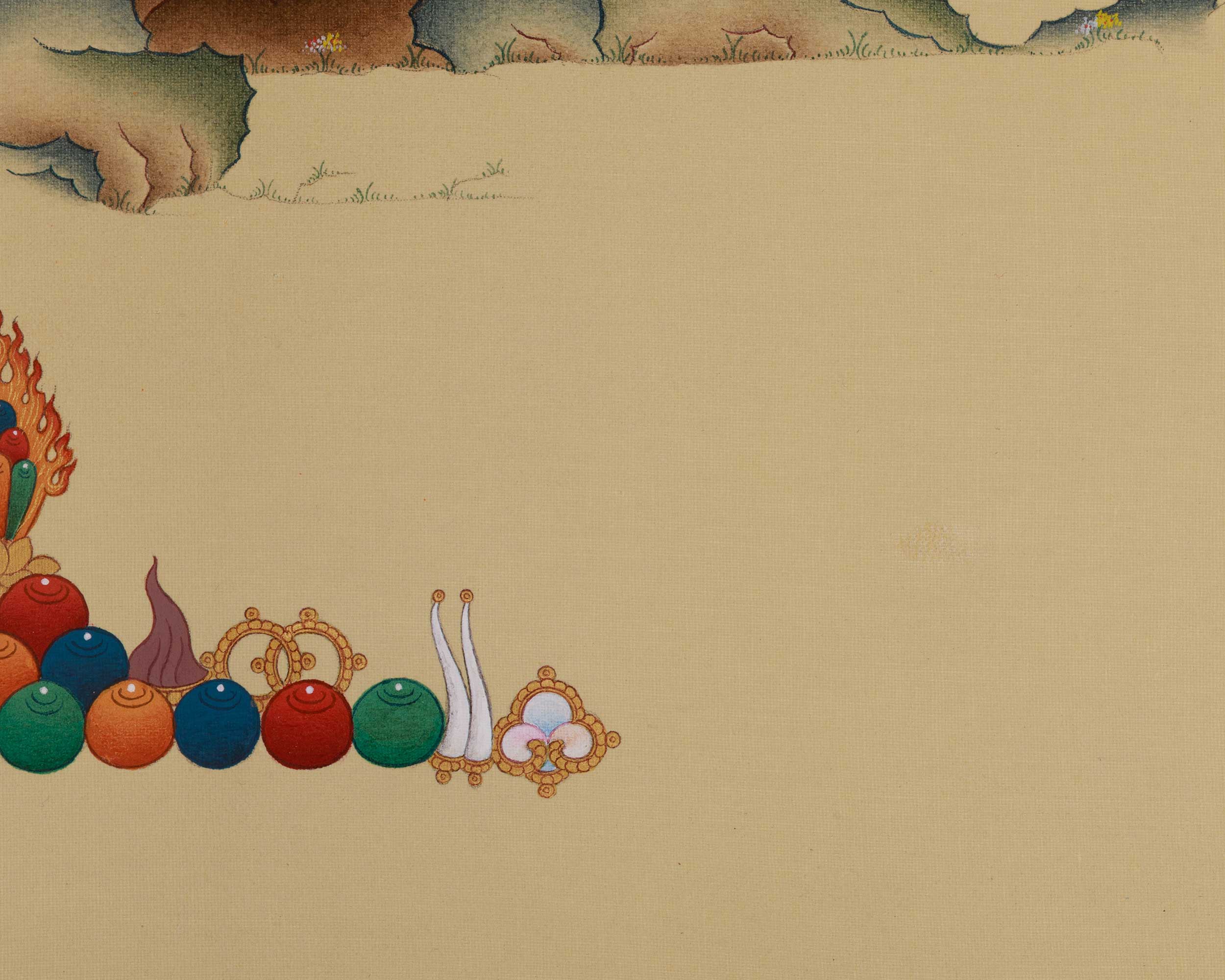 Traditional Two-Armed Chenrezig Thangka | Bodhisattva of Infinite Compassion | Tibetan Buddhism