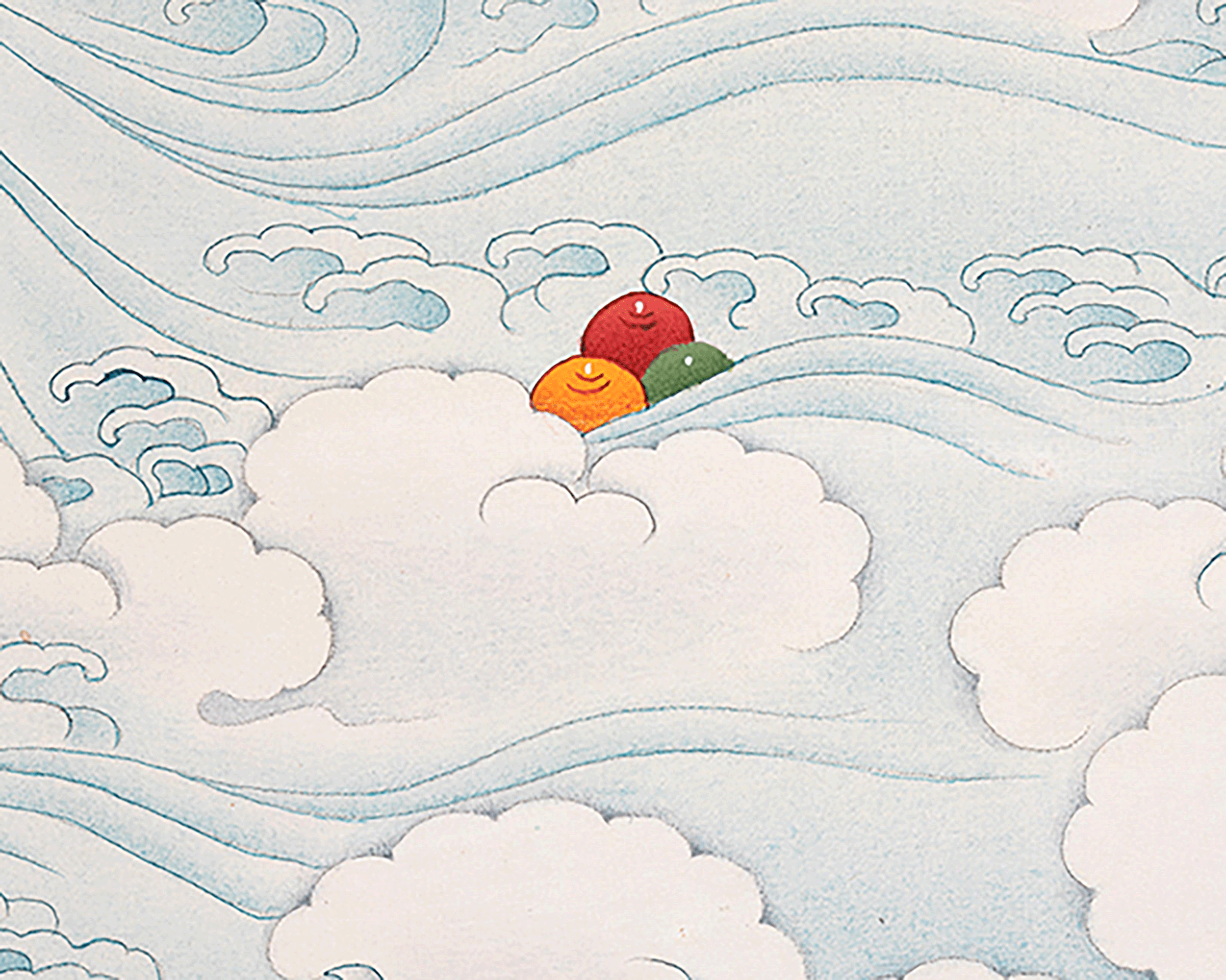 Dzambhala Thangka | Wealth Deity of Tibetan Buddhism | Handpainted Thangka Art