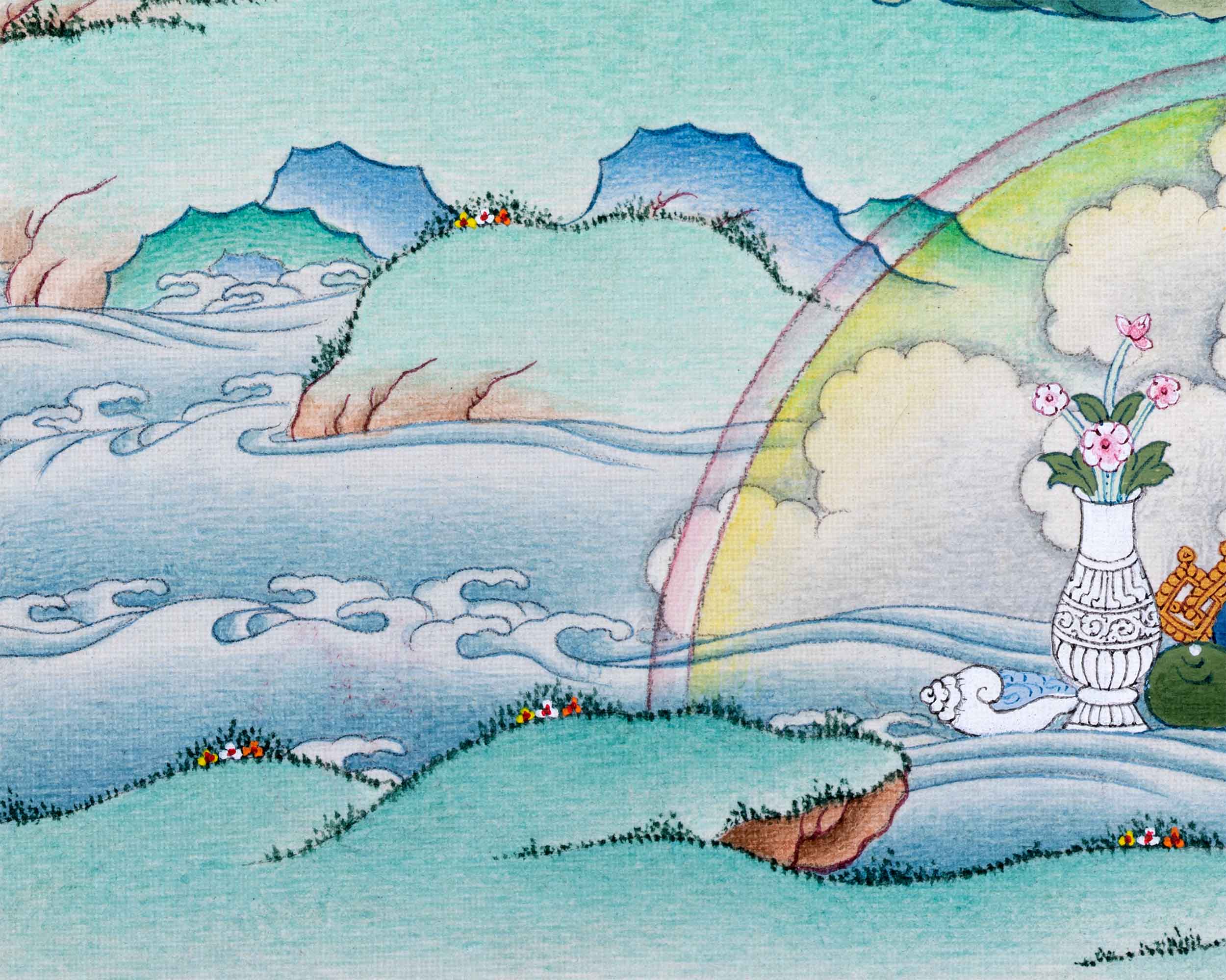 Practice of Prajnaparamita in Buddhism | Traditional Yum Chenmo Thangka | Wall Decorative Art