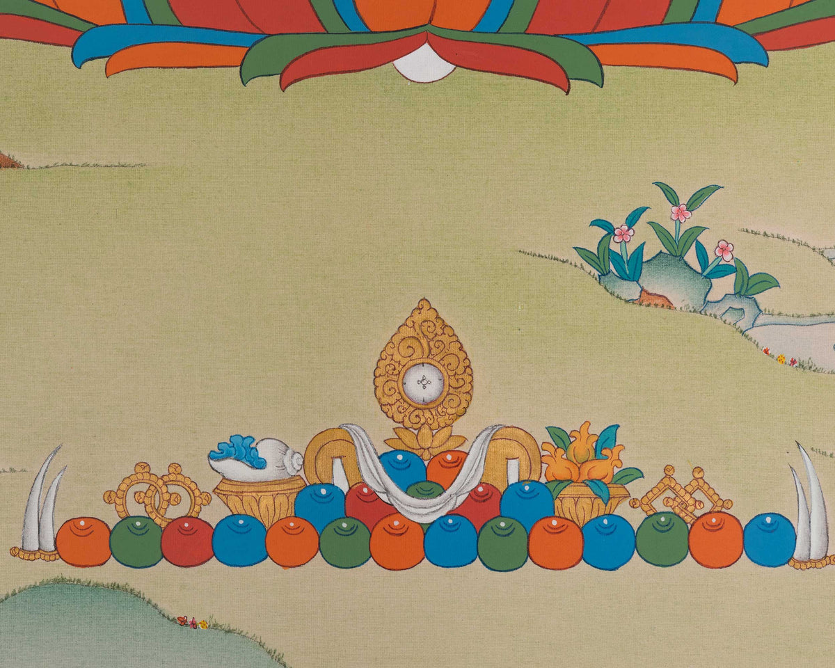Chenrezig Buddhist Painting | The Bodhisattva Of Boundless Compassion In Tibetan Buddhism