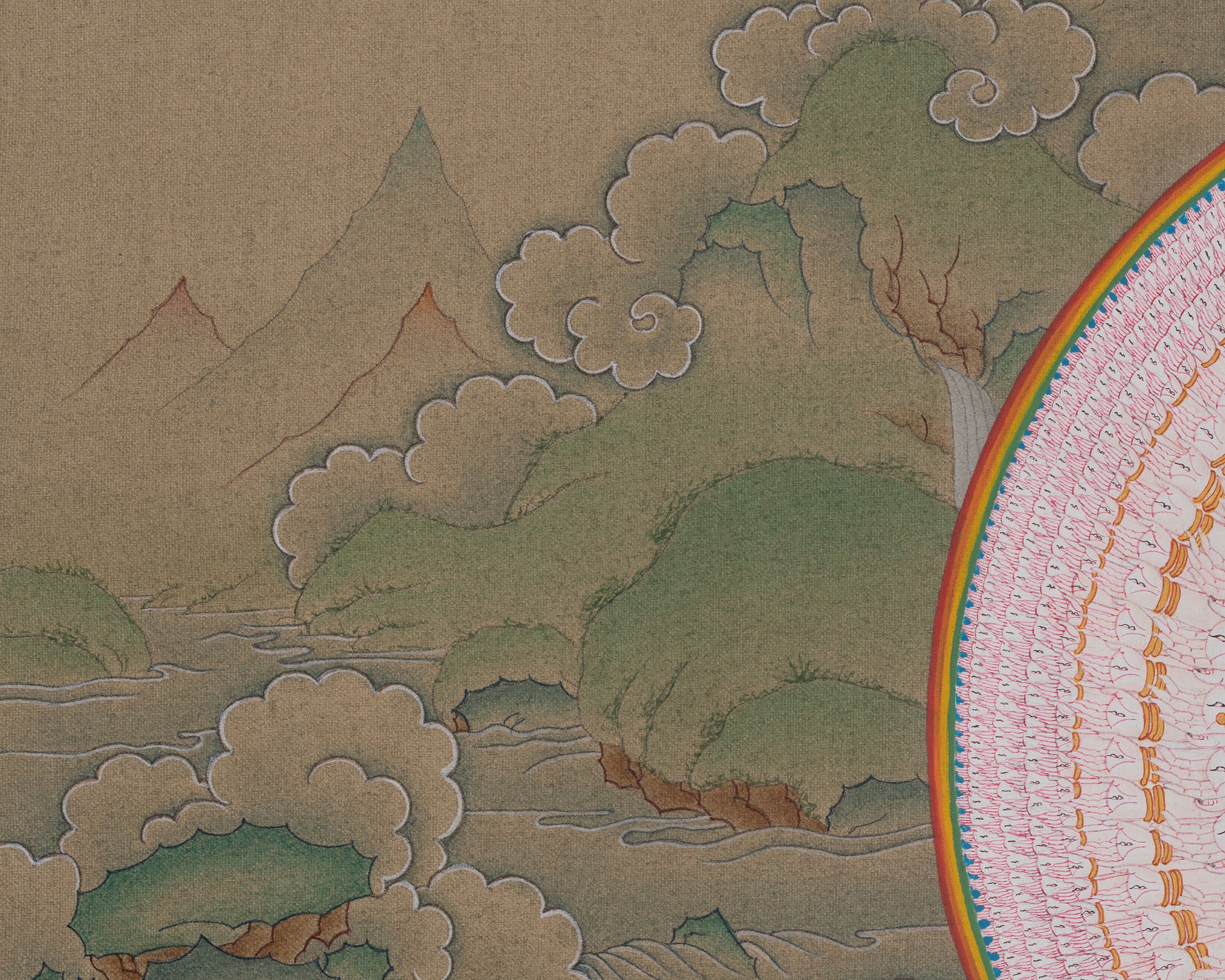 1000 Armed Avalokiteshvara Artwork | Hand-Painted Tibetan Spiritual Thangka