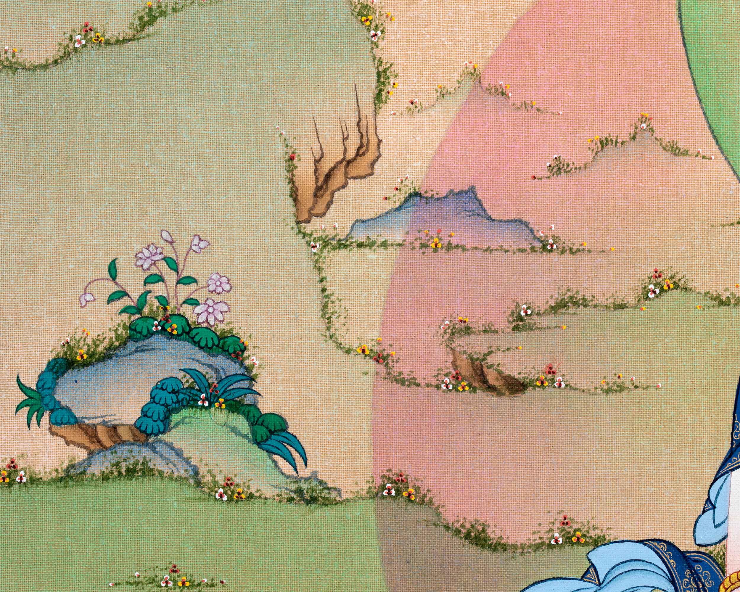 Thangka Artistry of Vairocana Buddha | Thangka Print of Universal Harmony