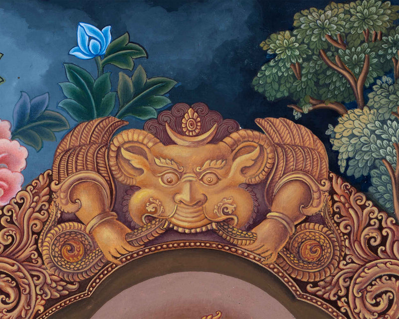 Divine Mother Green Tara Thangka Print | Traditional Artwork | Wall Decors