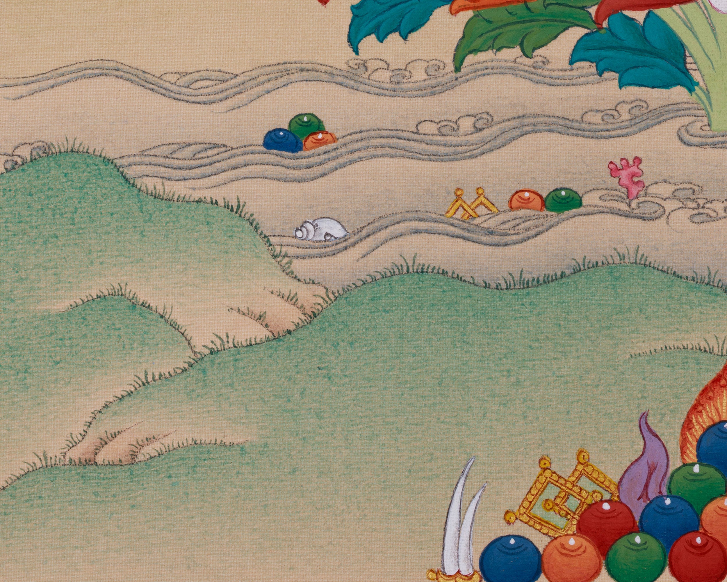 Master of Tantras Guru Rinpoche Thangka | The Second Buddha