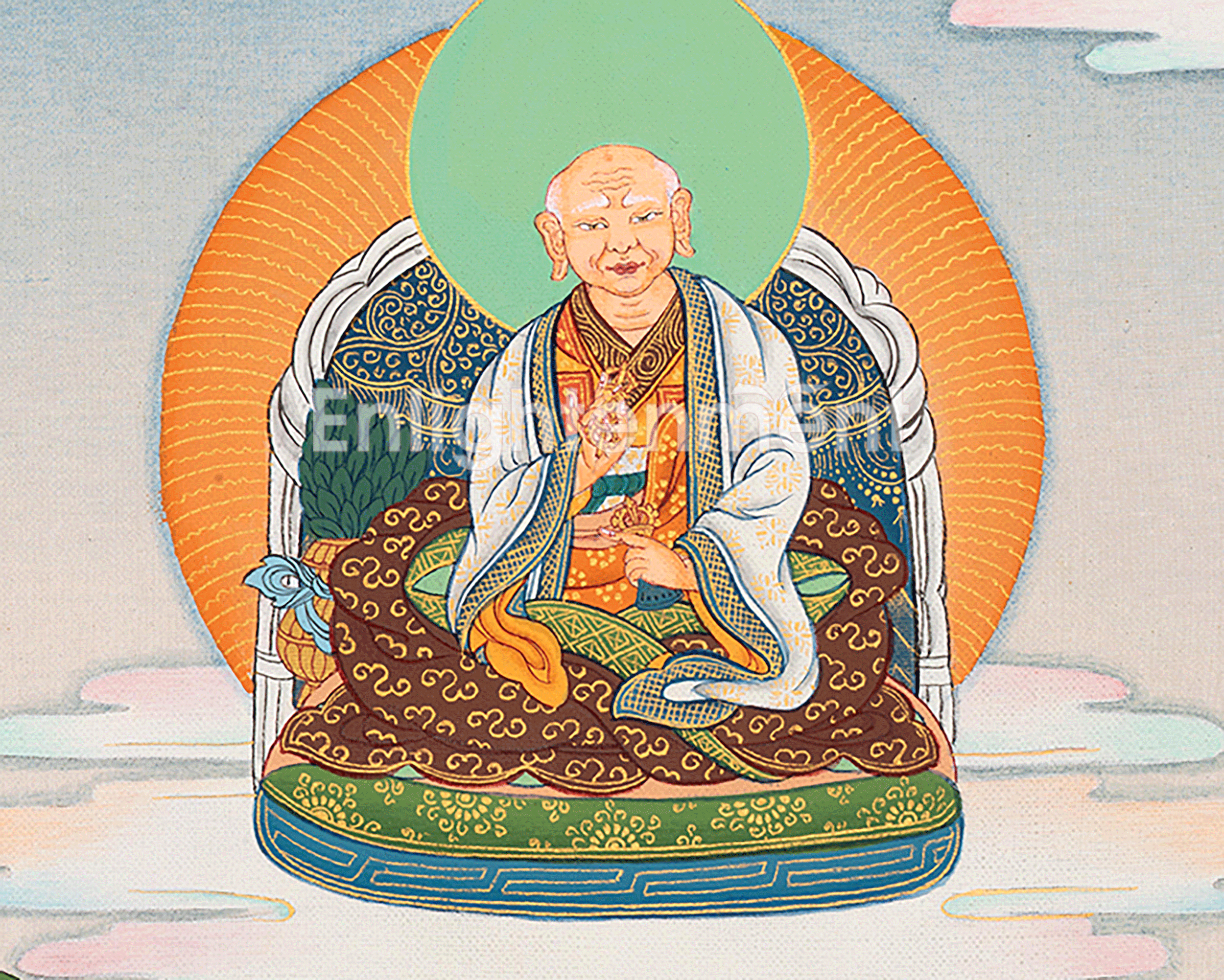 Hand-Painted Sakya Master Thangka Art | Journey to Enlightenment | Thangka Art for Positive Energy