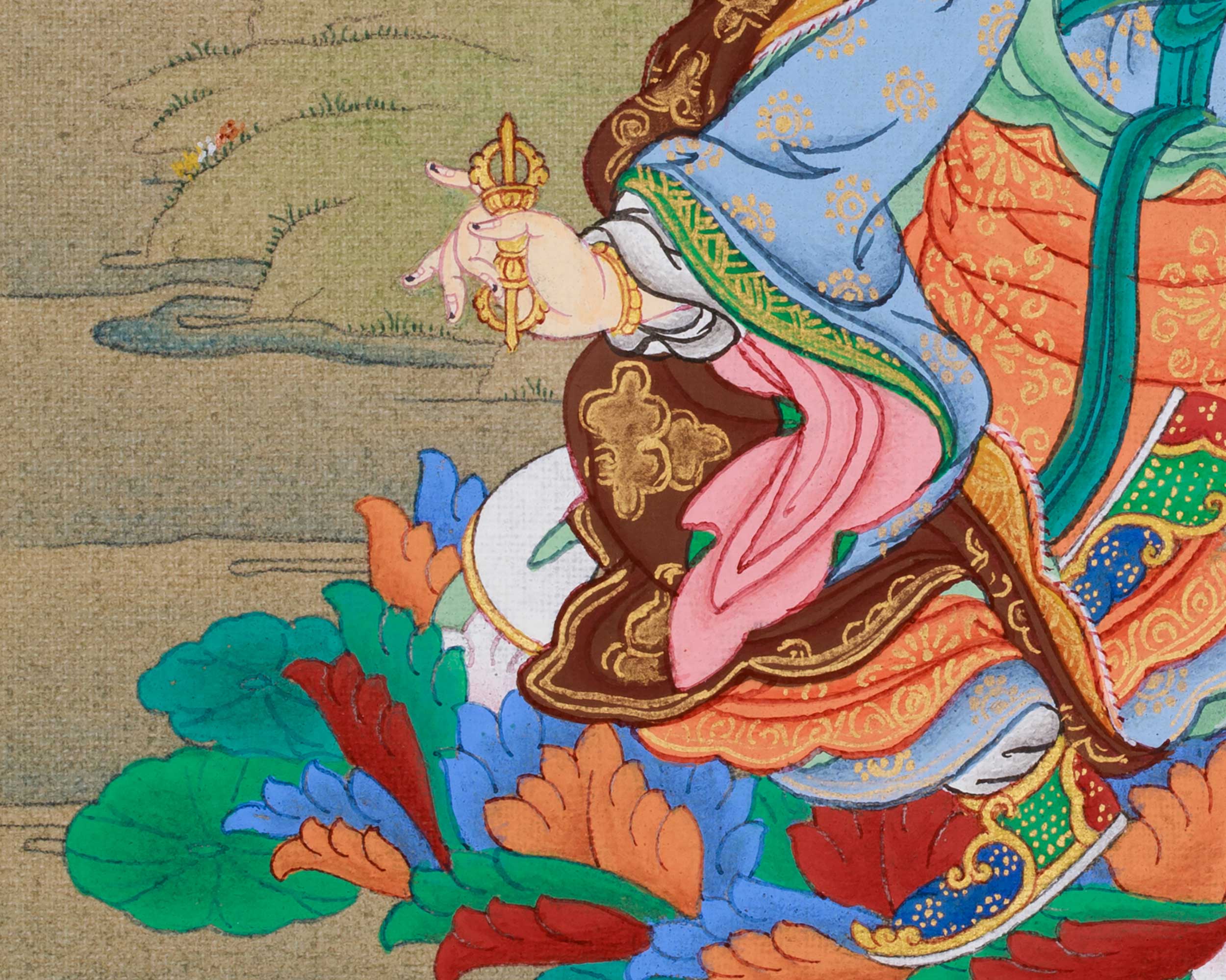 Thangka of Padmasambhava, Second Buddha | The Lotus-Born Master