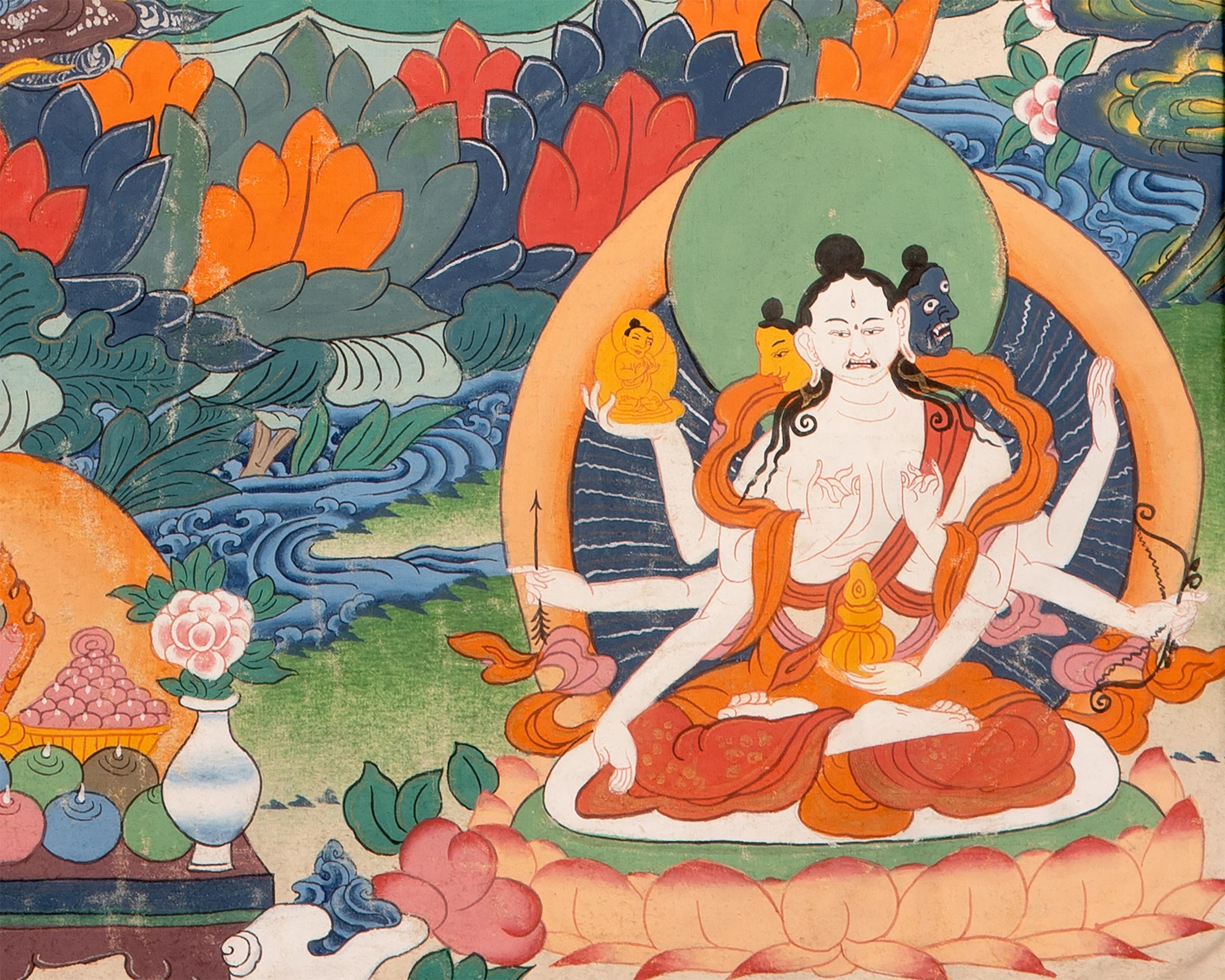 Original Green Tara in Brocade | The Compassionate Goddess of Healing and Protection