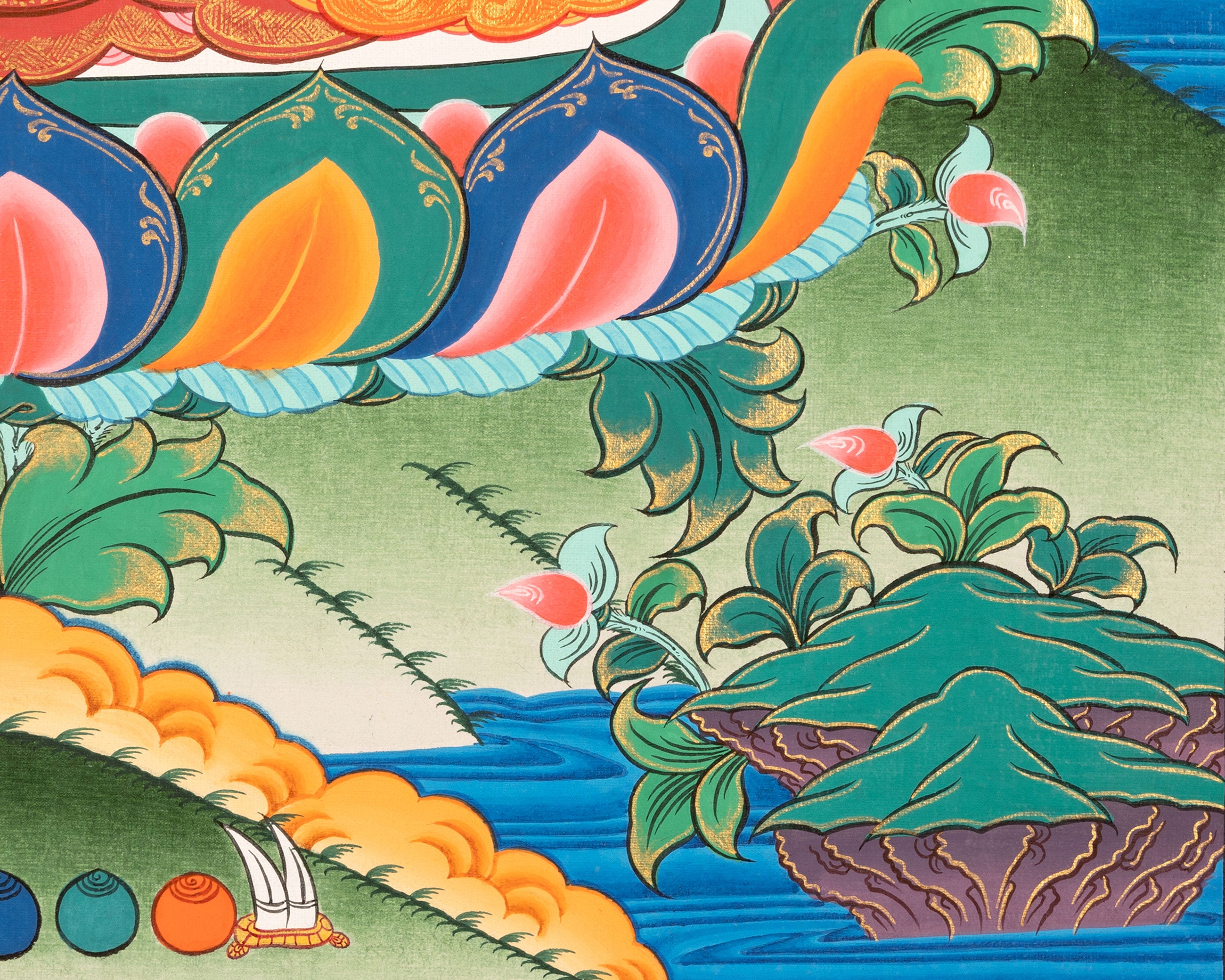 Blue Bhaisajyaguru Thangka | A Symbol of Compassion and Healing