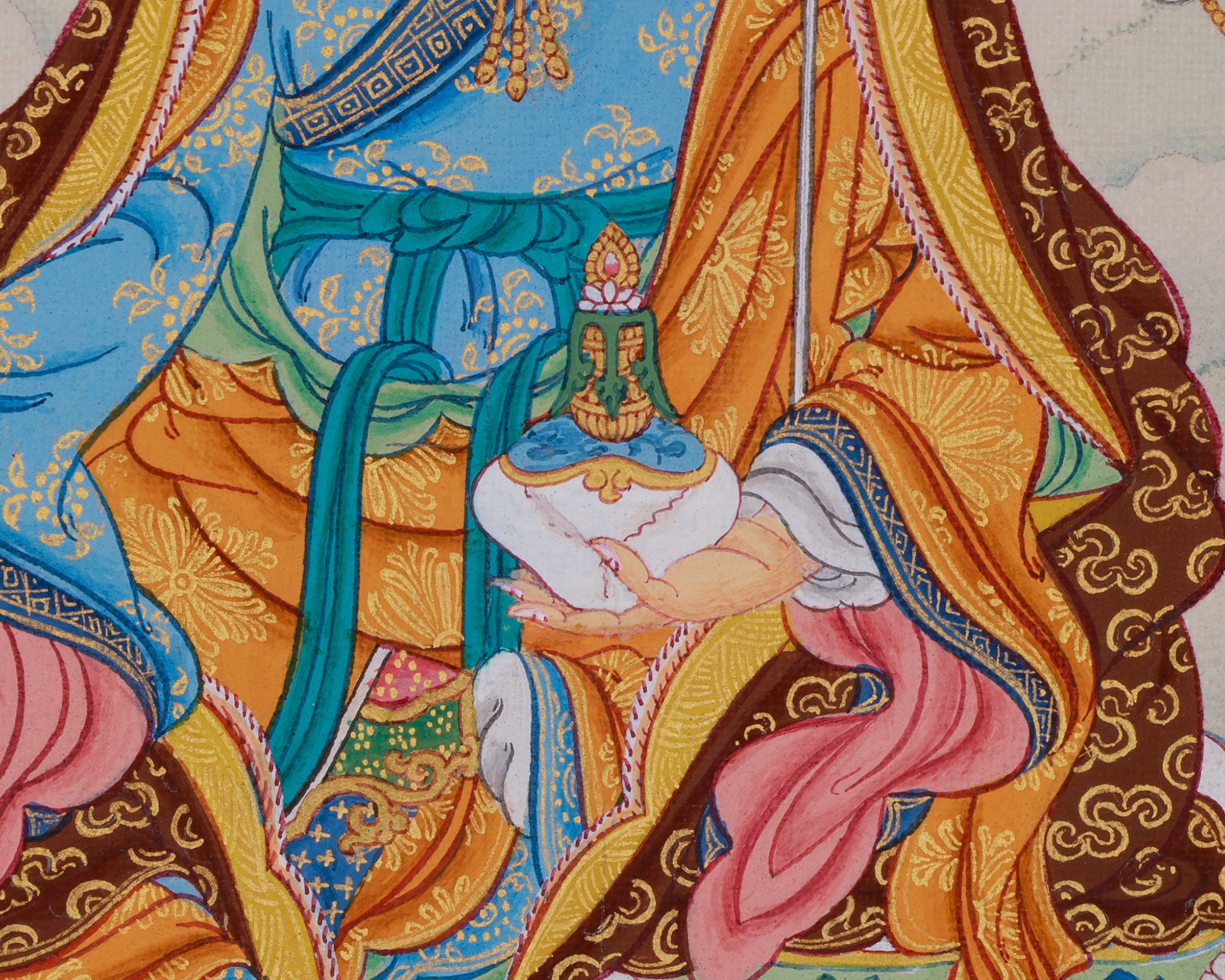 Thangka Padmasambhava | Hand-Painted Tibetan Guru Art