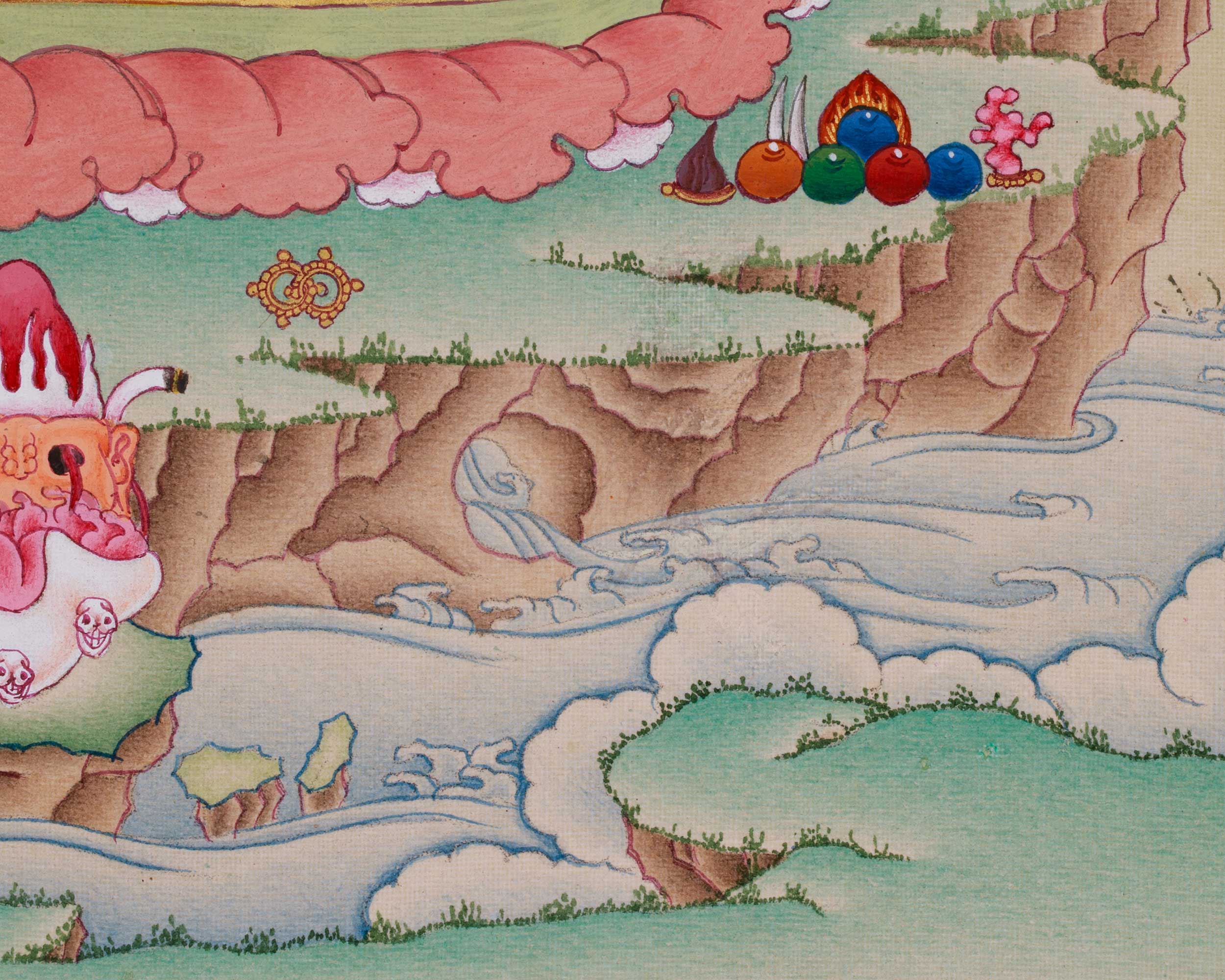 Tibetan Vajrayogini Painting | Tantric Goddess of Wisdom and Power