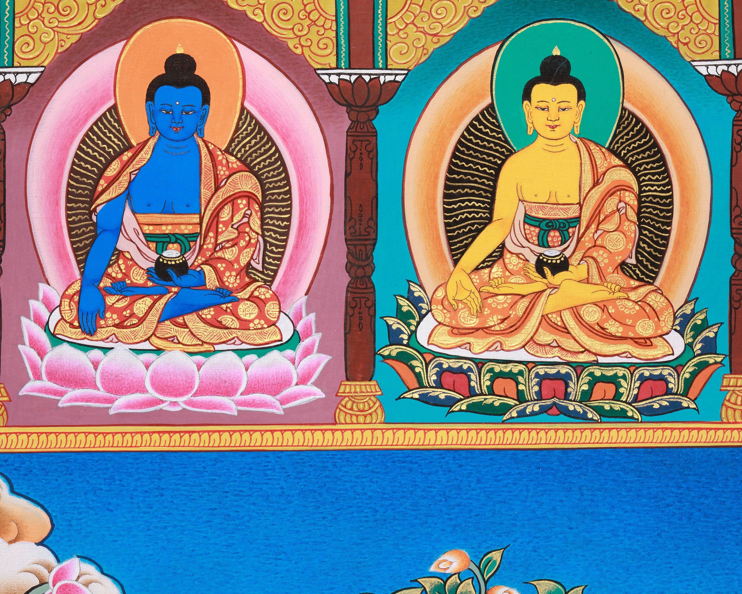 Sacred Bodhisattva Art | Traditional Thangka | Meditation Altar
