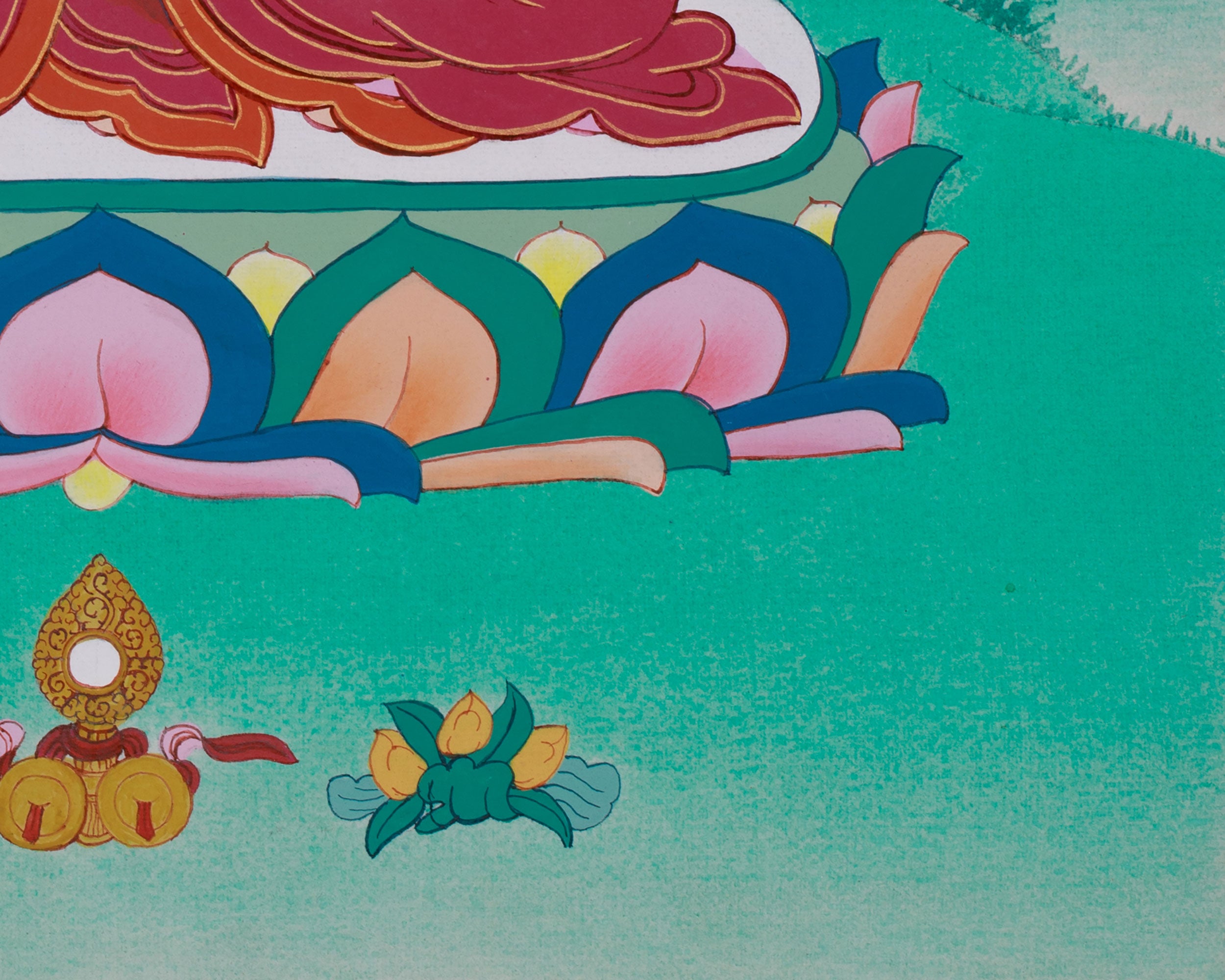 Sacred Buddha Medicine Thangka | Buddha of Healing and Protection