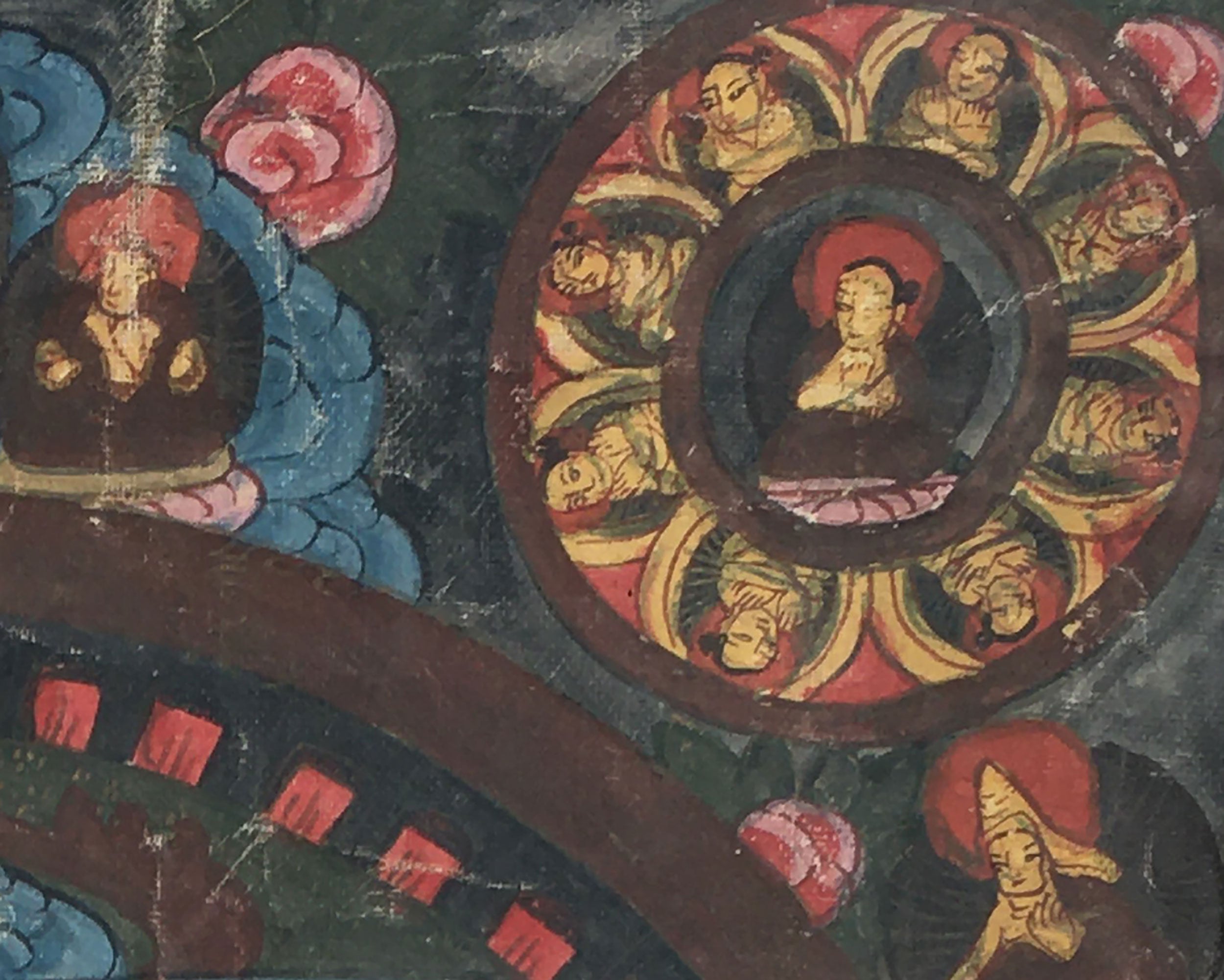 Beautiful Brocade Mandala Thangka | Buddhist Handpainted Art | Religious Wall Decors