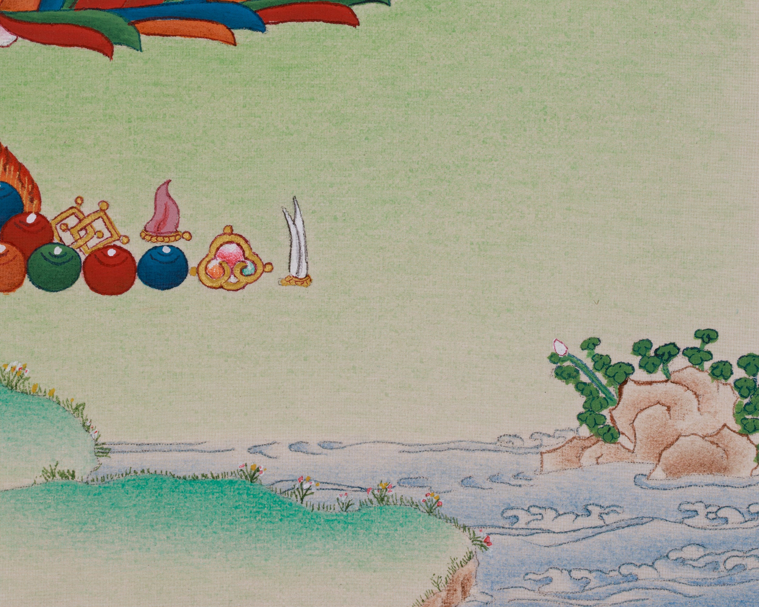 Sita Tara Longevity Deity Thangka | Symbolized Healing, and Protection | White Tara