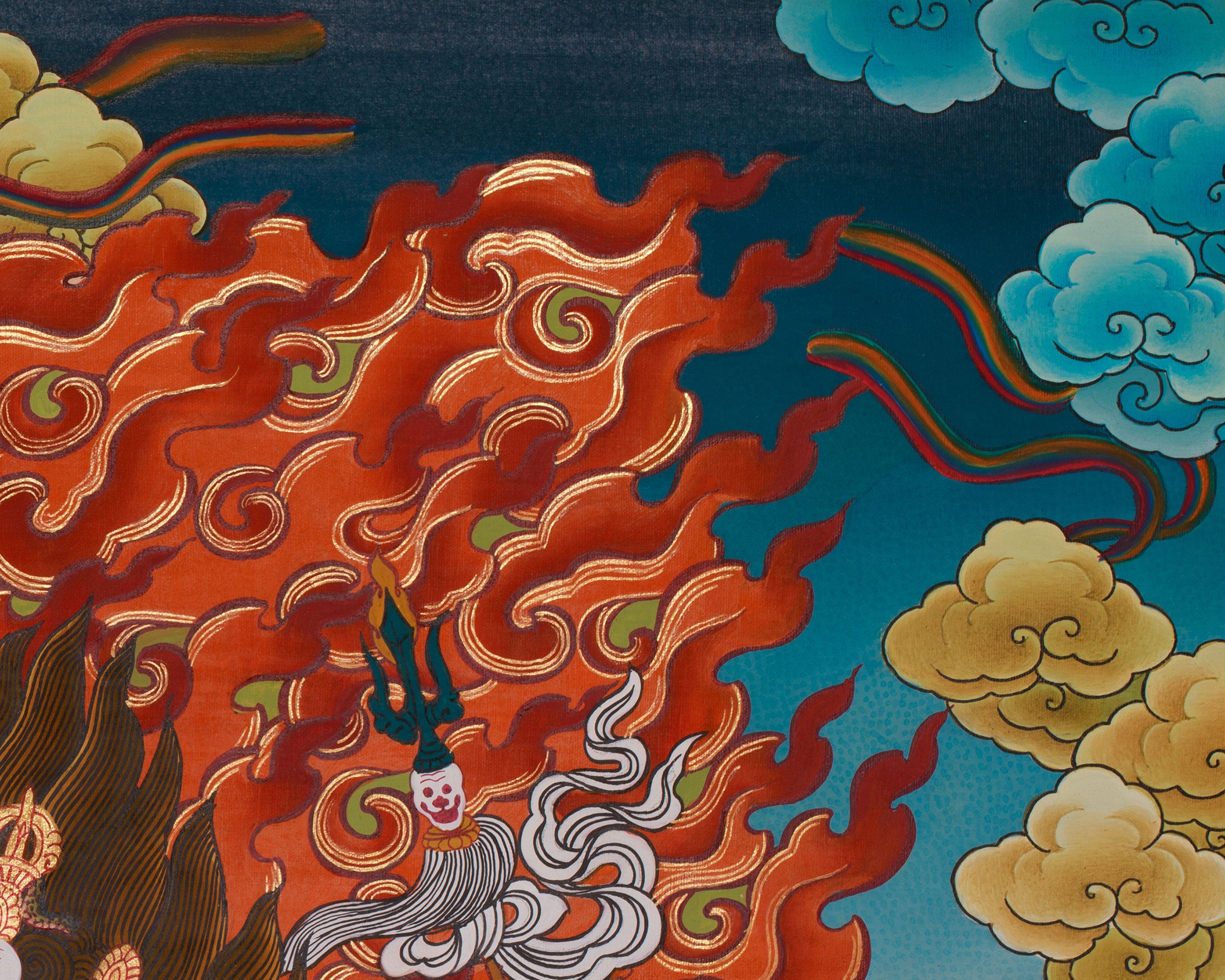 Fierce Six Armed Mahakala | Buddhist Protector Deity Thangka