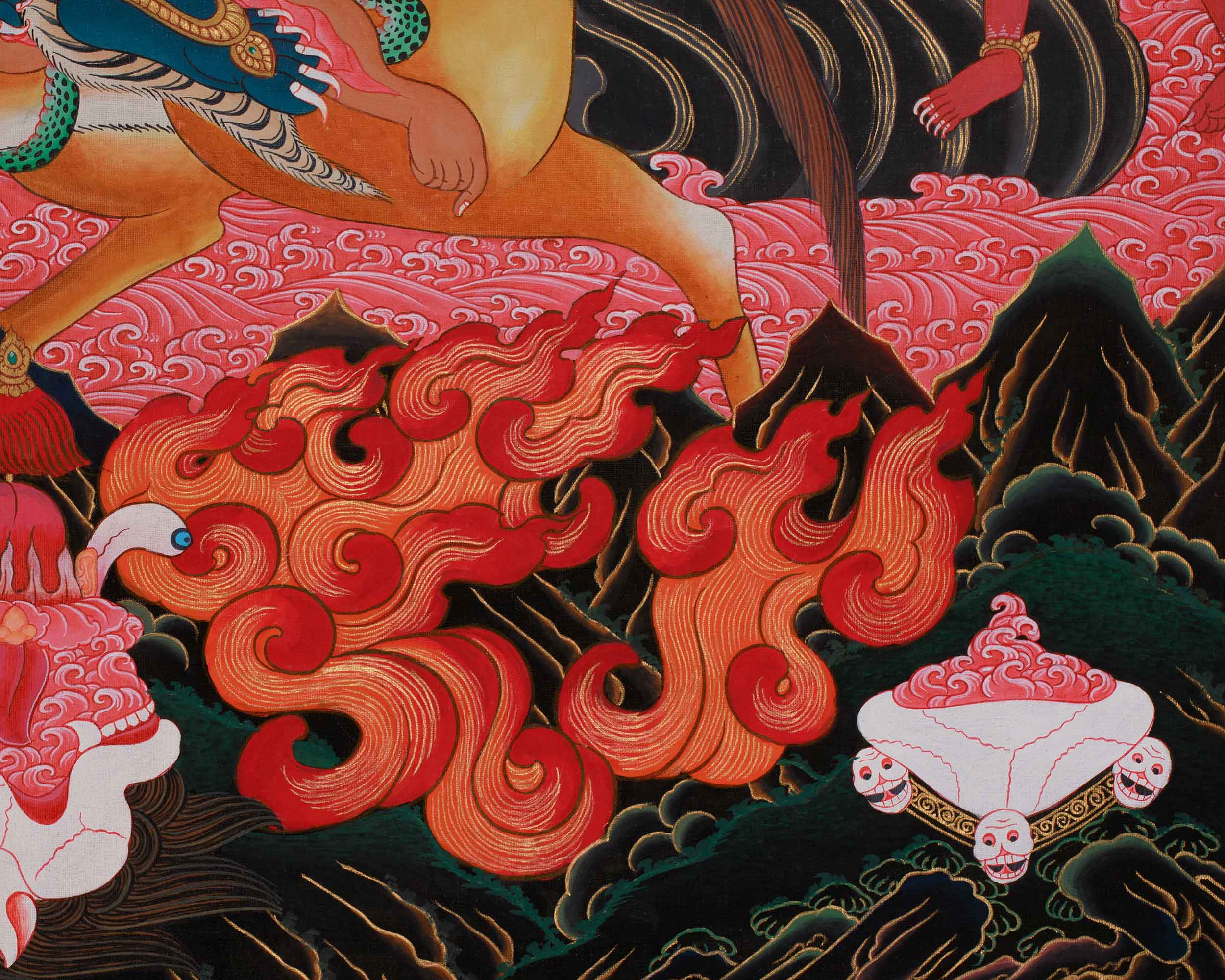 Palden Lhamo Painting | Wrathful Dharma Protector | Vajrayana Buddhist Deity