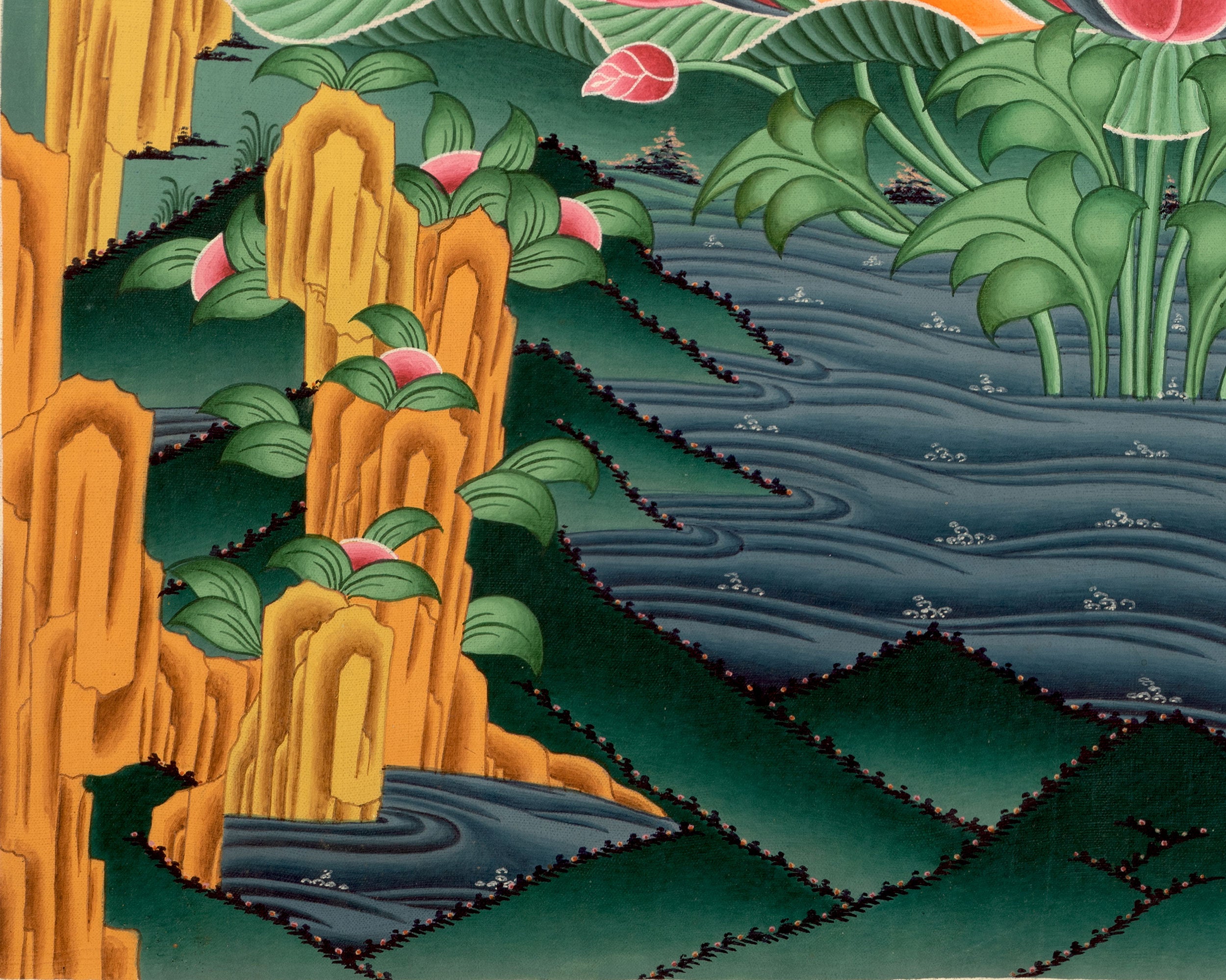 White Rara Painting Thangka | Tibetan Bodhisattva Art