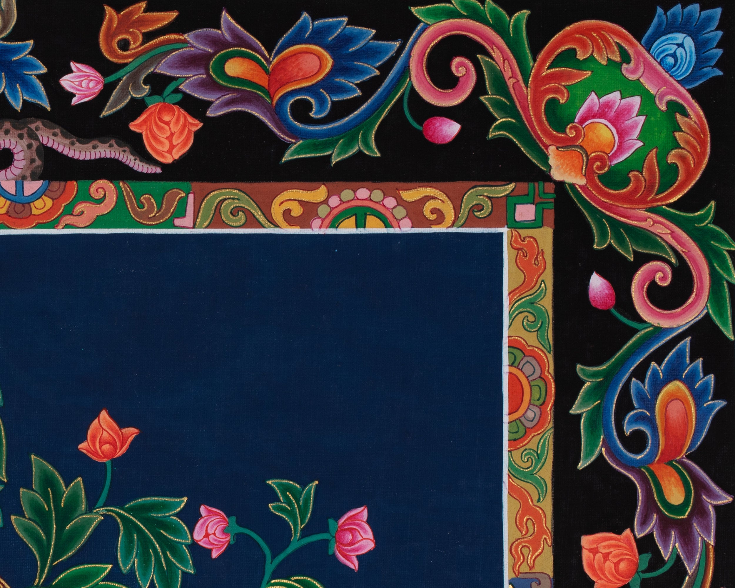 Vairochana Buddha Thangka Painting | The White Blessing Buddha