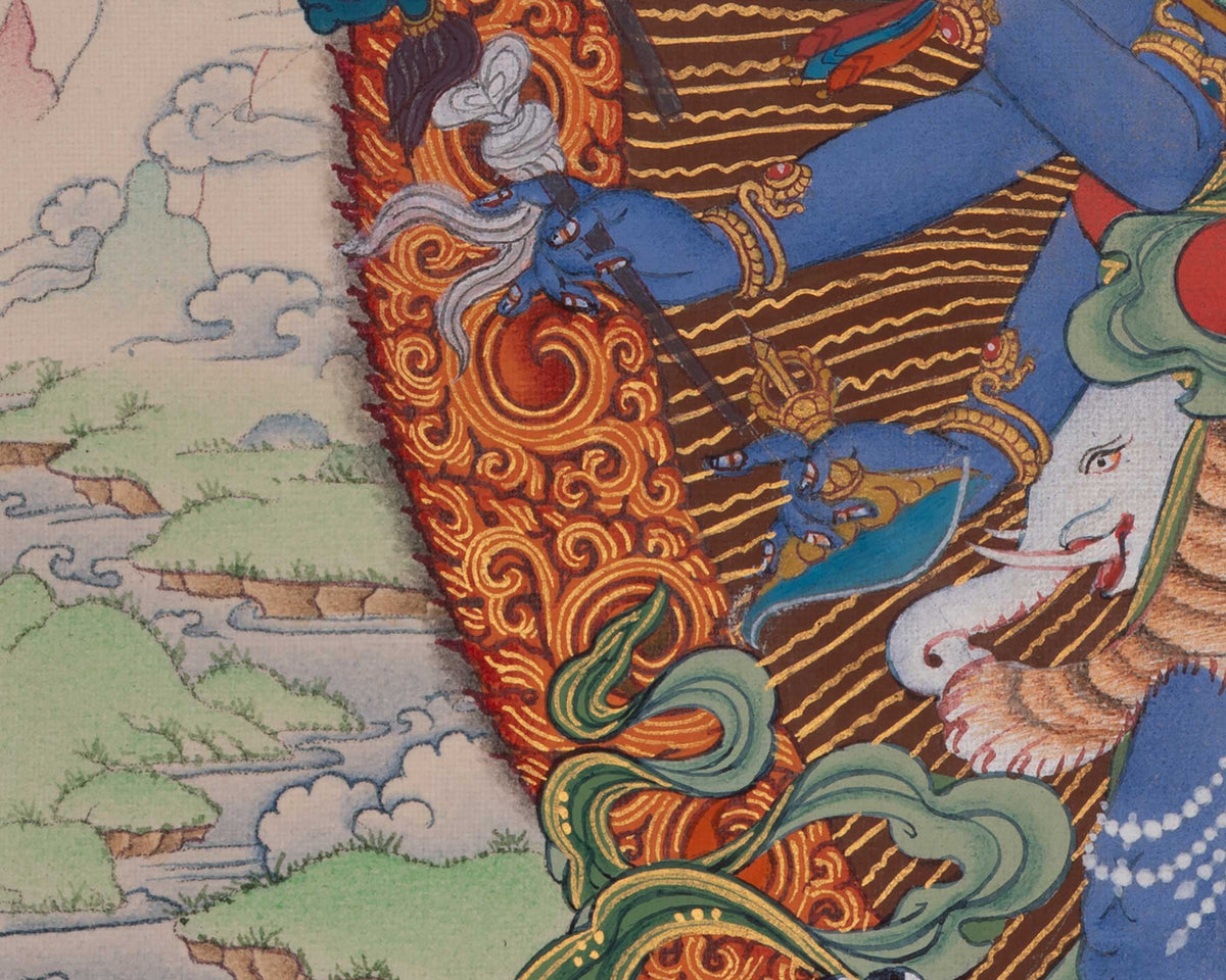 12 Armed Chakrasambhara Thangka | The Supreme Unity Of Bliss And Emptiness