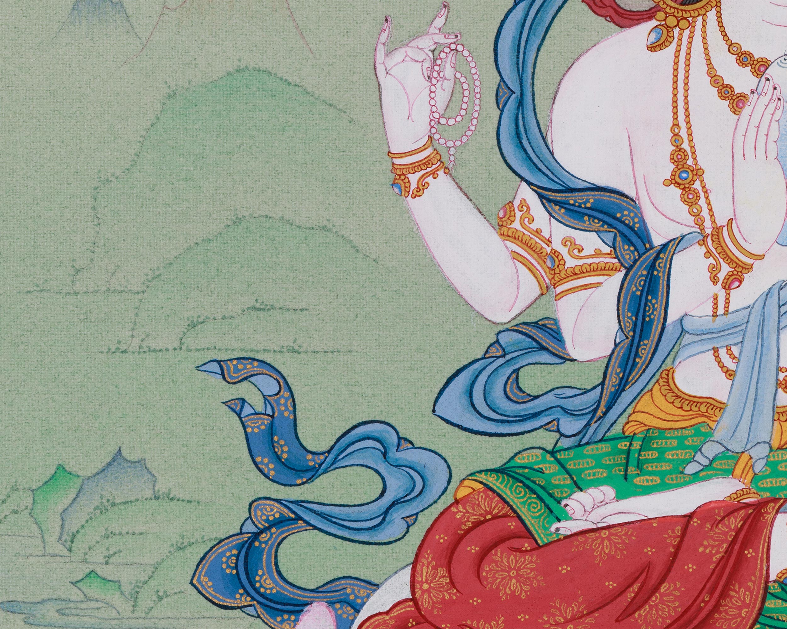 Compassionate Bodhisattva, Chenrezig Thangka