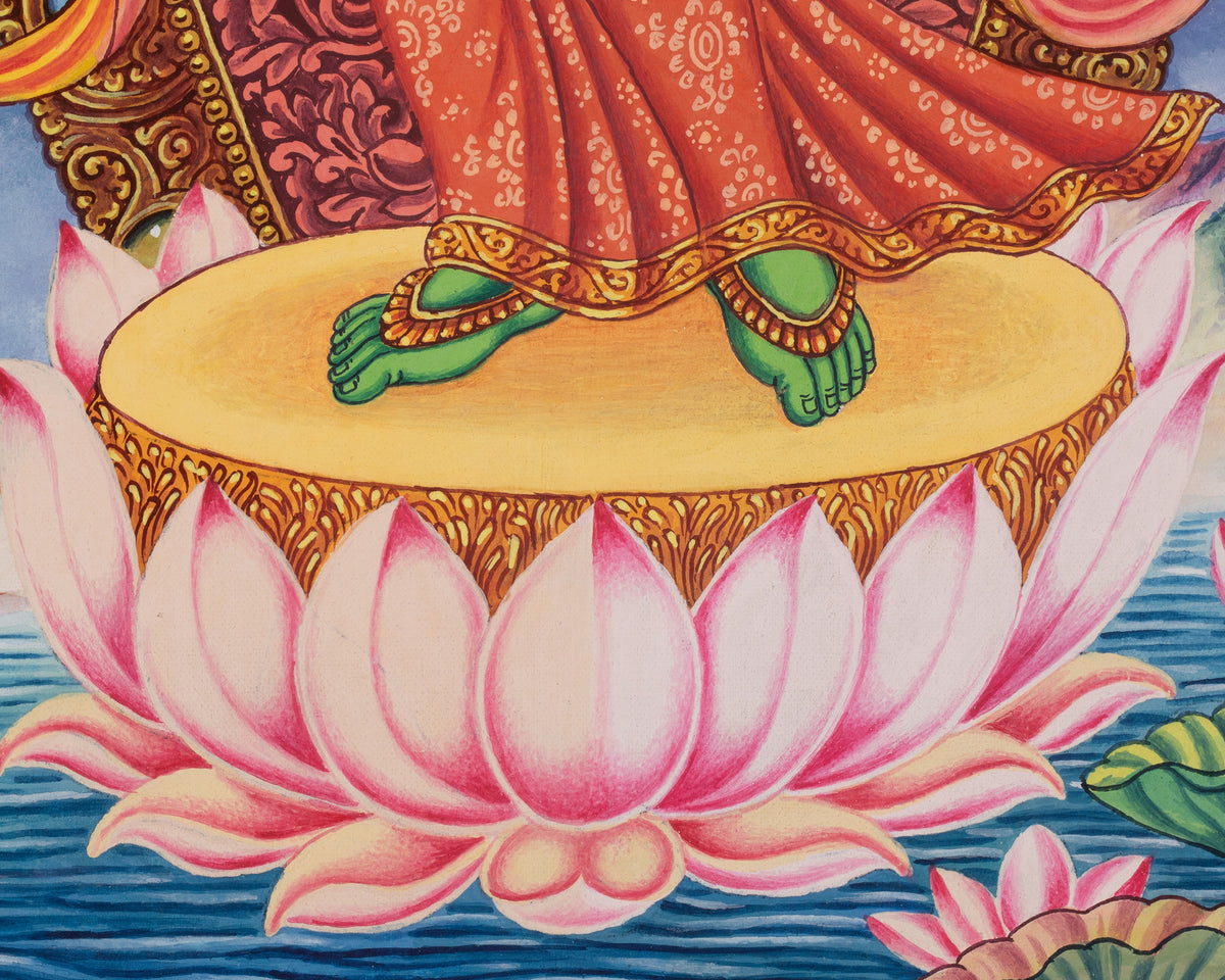 Standing Green Tara Compassionate Thangka | Shyama Tara | Protection Deity