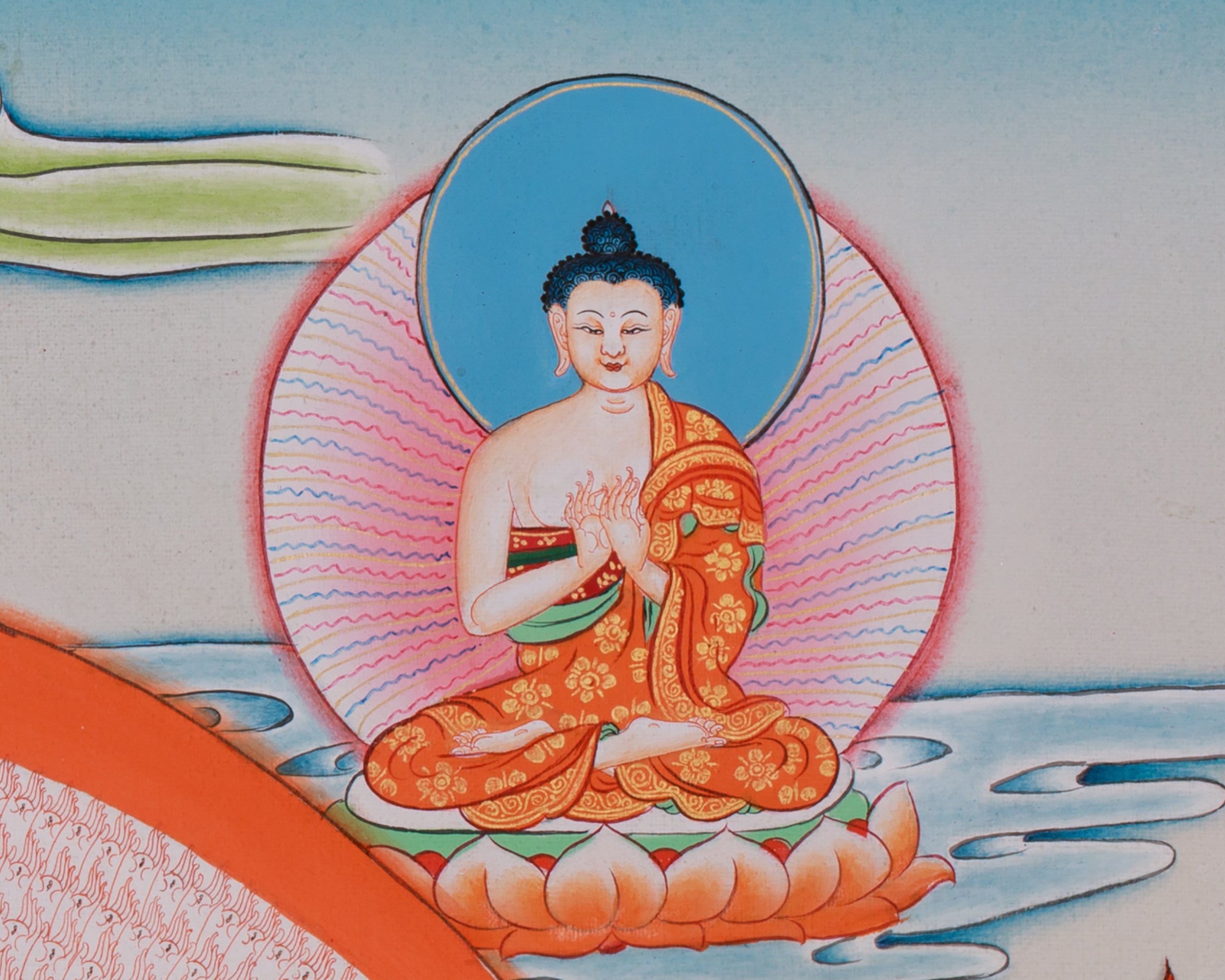 1000 Armed Chenrezig Sacred Artwork | Avalokiteshvara Compassion Deity | Five Dhyani Buddhas