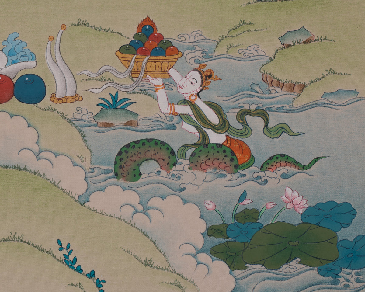 Chenrezig Sacred Thangka Art | Avalokiteshvara Art | Compassion Buddha