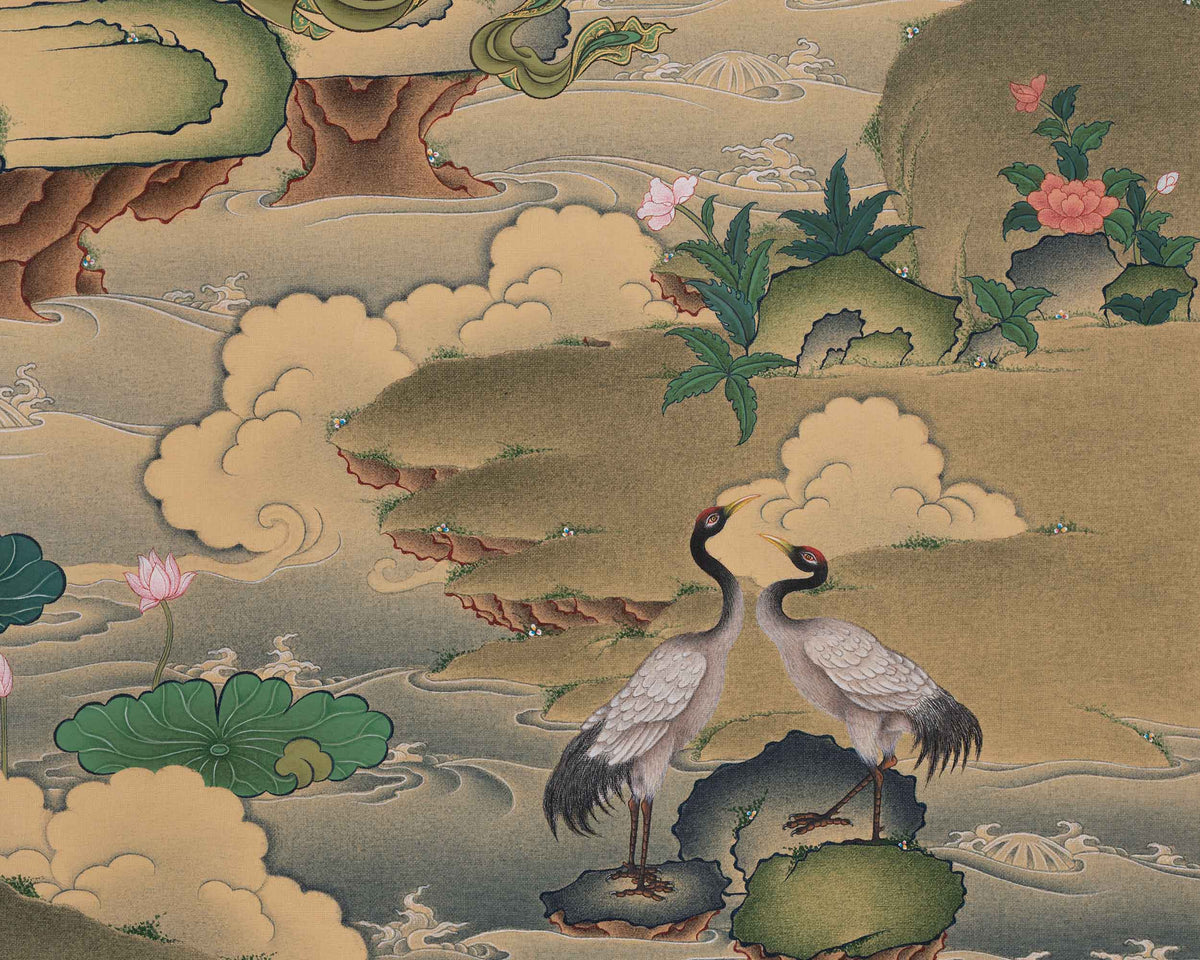Tibetan Four-Armed Chenrezig Thangka | Chaturbhuja Avalokiteshvara
