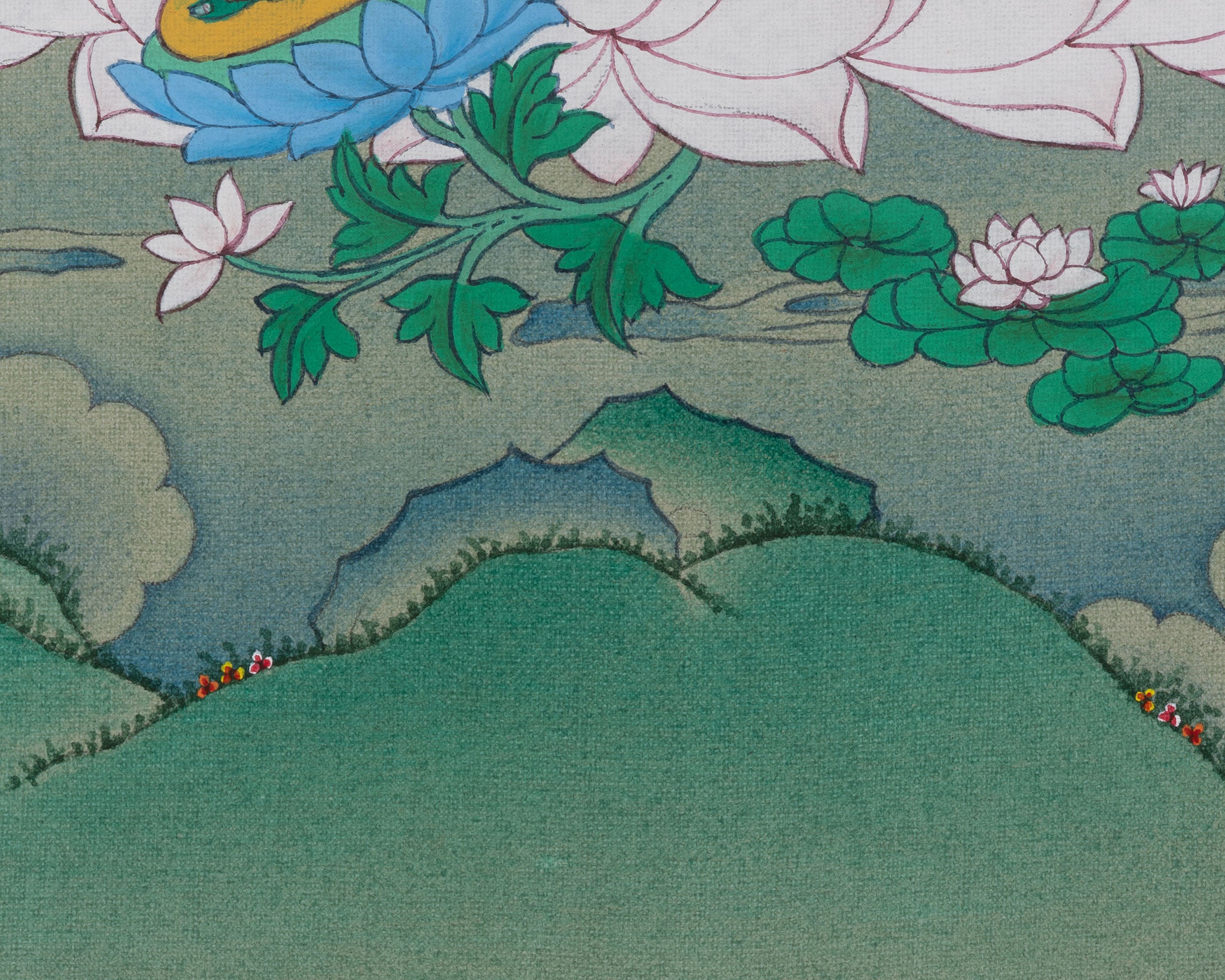 Swift Compassion Deity Green Tara Thangka | Tibetan Buddhist Artwork | Shyama Tara