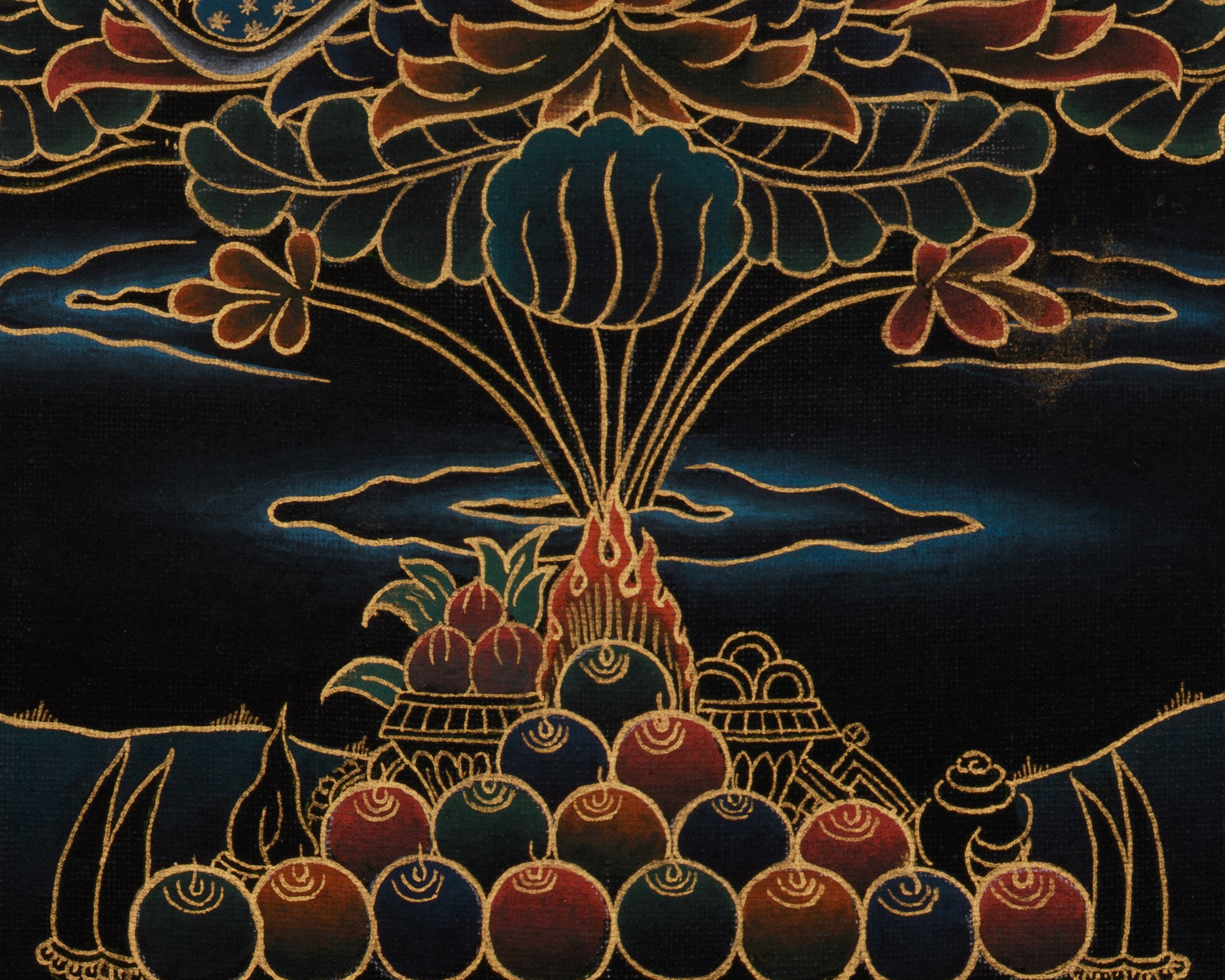 Hand-Painted Guru Rinpoche Thangka | Embodiment of Wisdom and Compassion