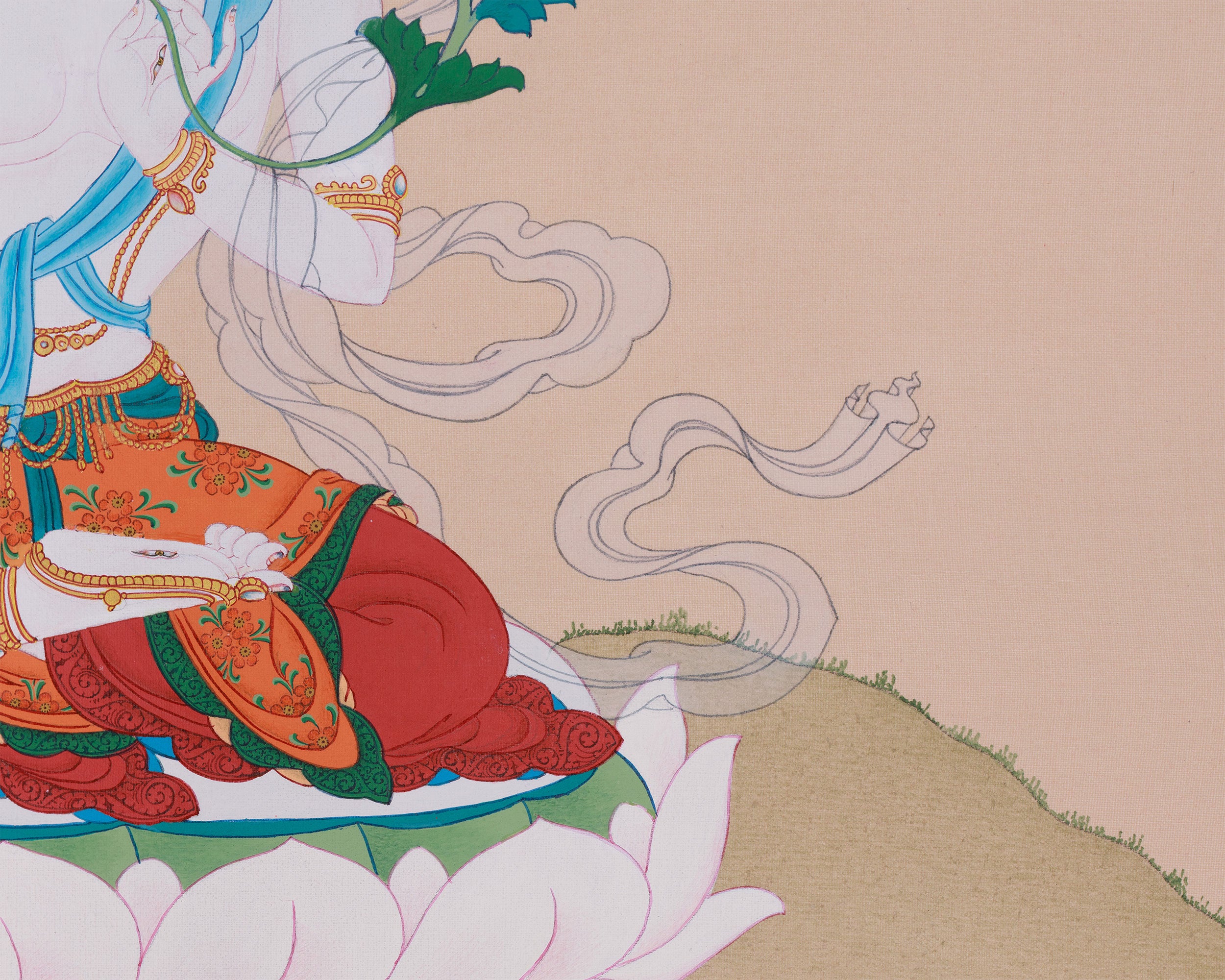 Longevity Goddess, White Tara Thangka | Deity of Healing and Compassion