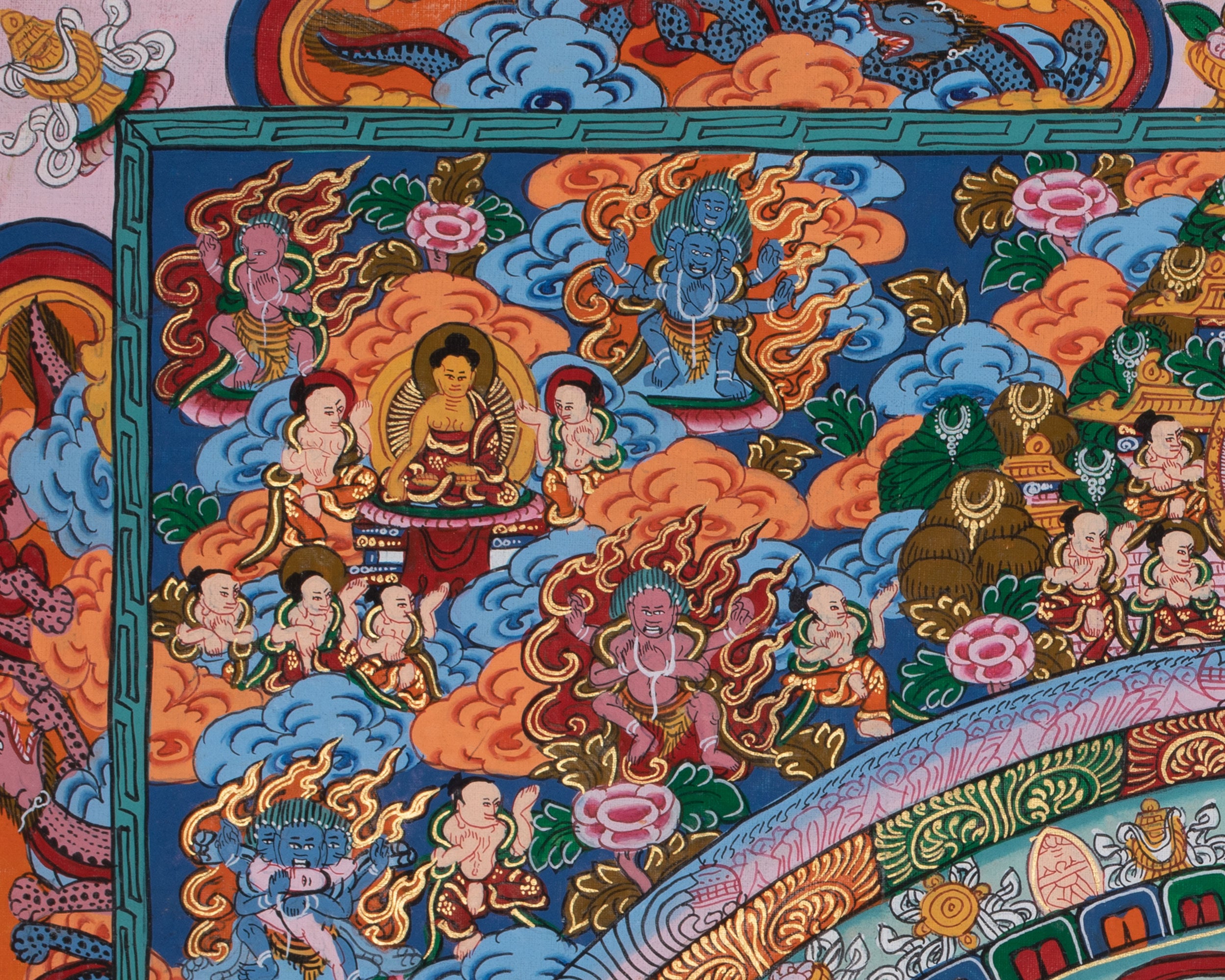 Vairocana Buddha Mandala Thangka | For Tantric Meditation & Awakening