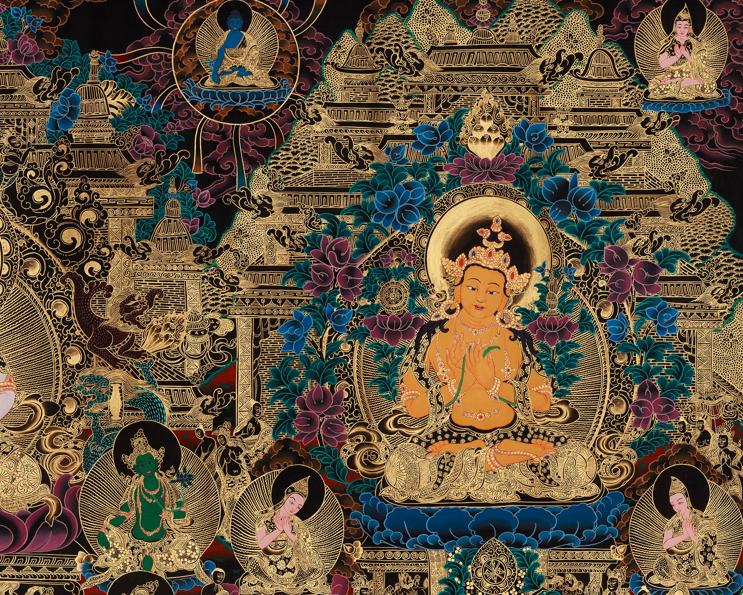 Spiritual Thangka of Vajrasattva | Purification Deity