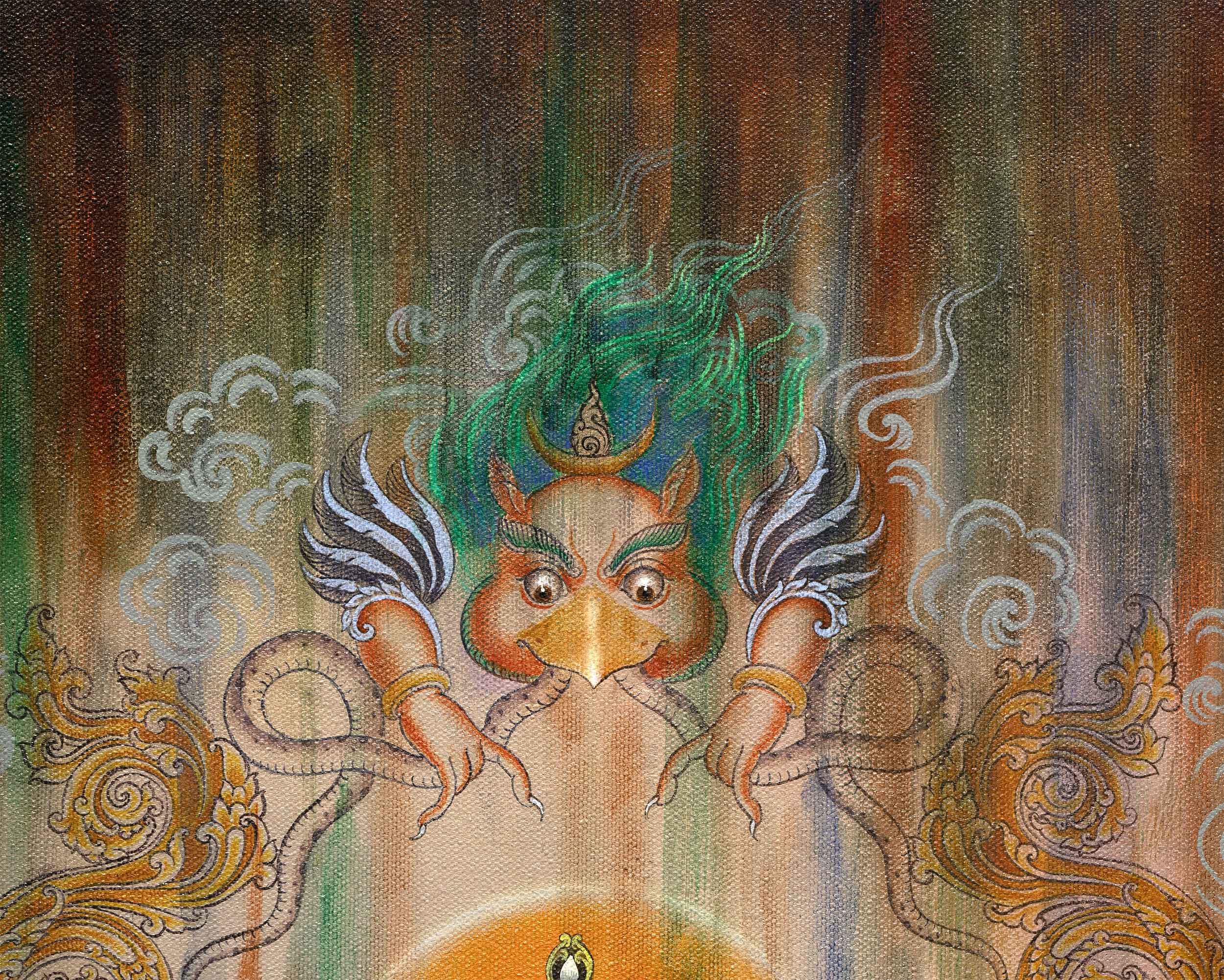 Eternal Guidance With Green Tara Thangka Print | Traditional Mother Tara