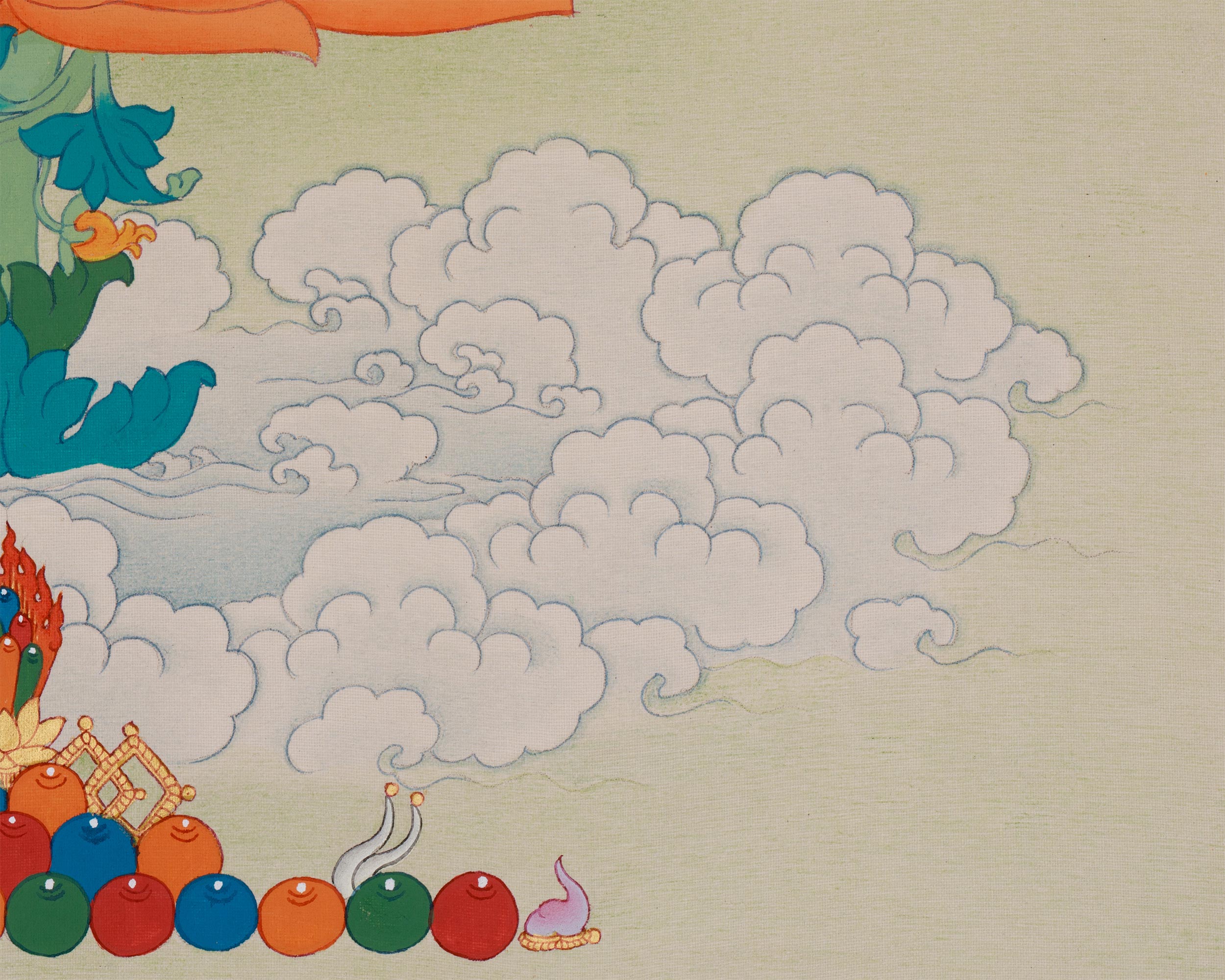 Green Tara Thangka Goddess of Compassion | Spiritual Wall Hanging