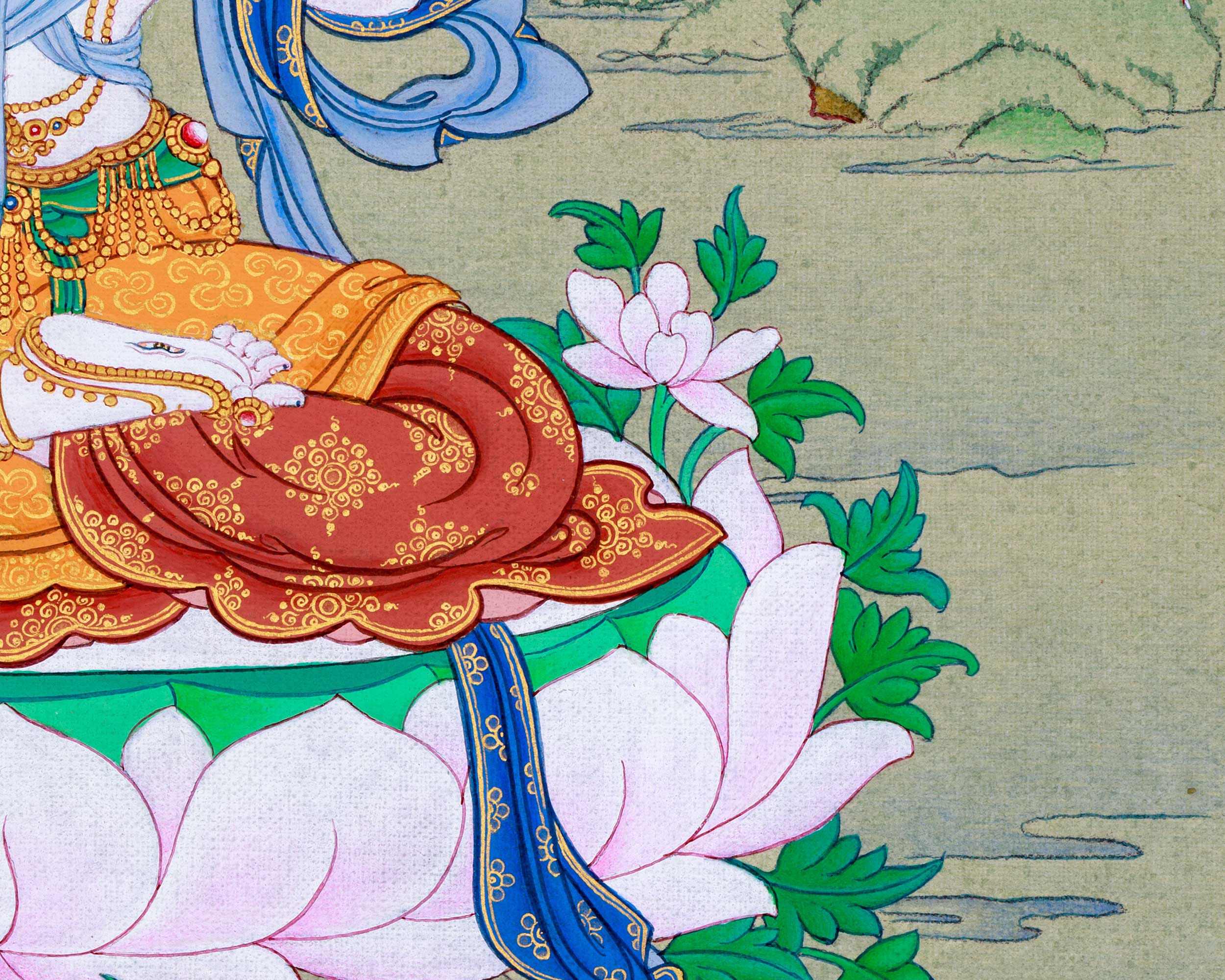 High Quality White Tara Thangka