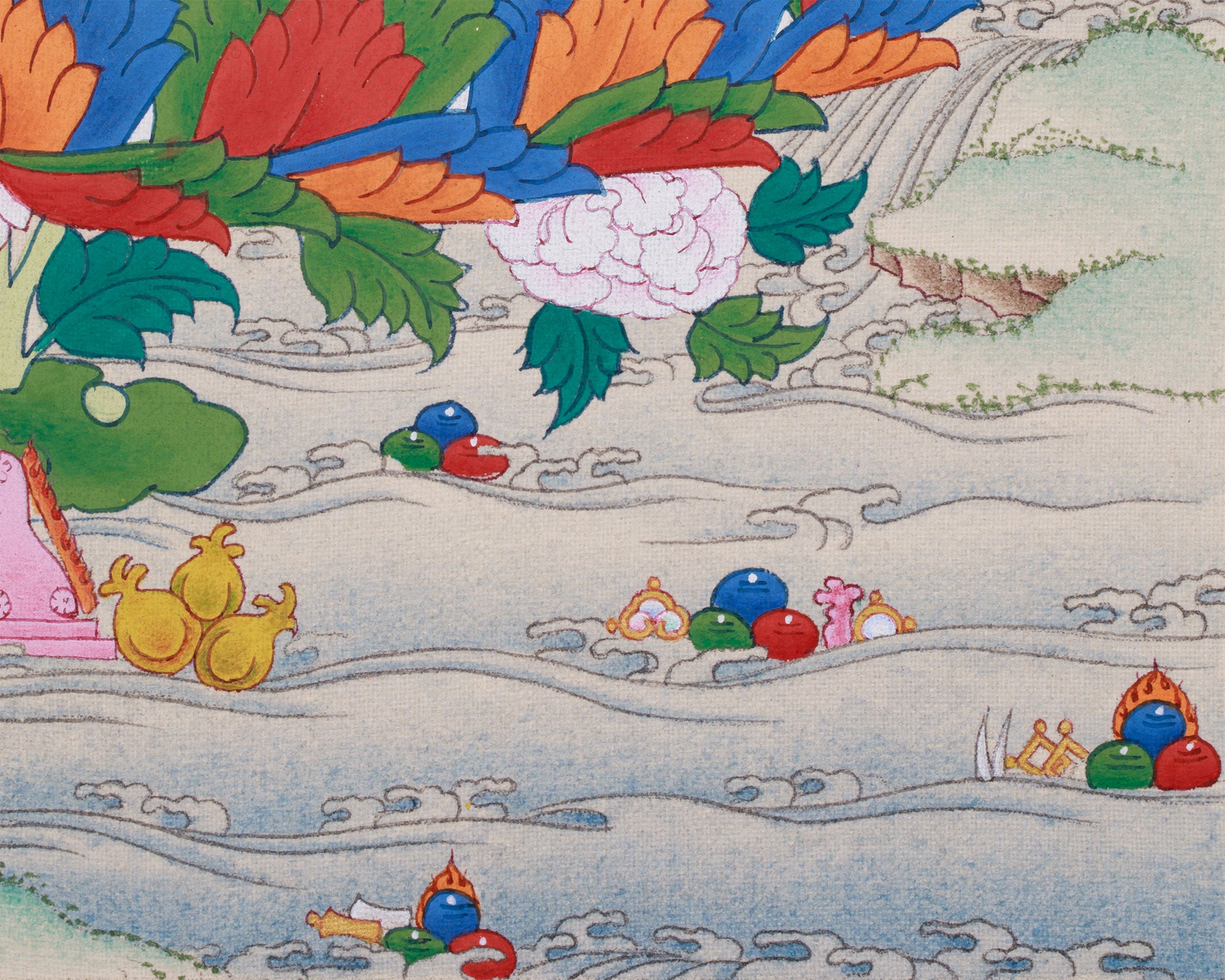 Himalayan Guru Rinpoche Painting | The Lotus Born Master of Tibetan Buddhism