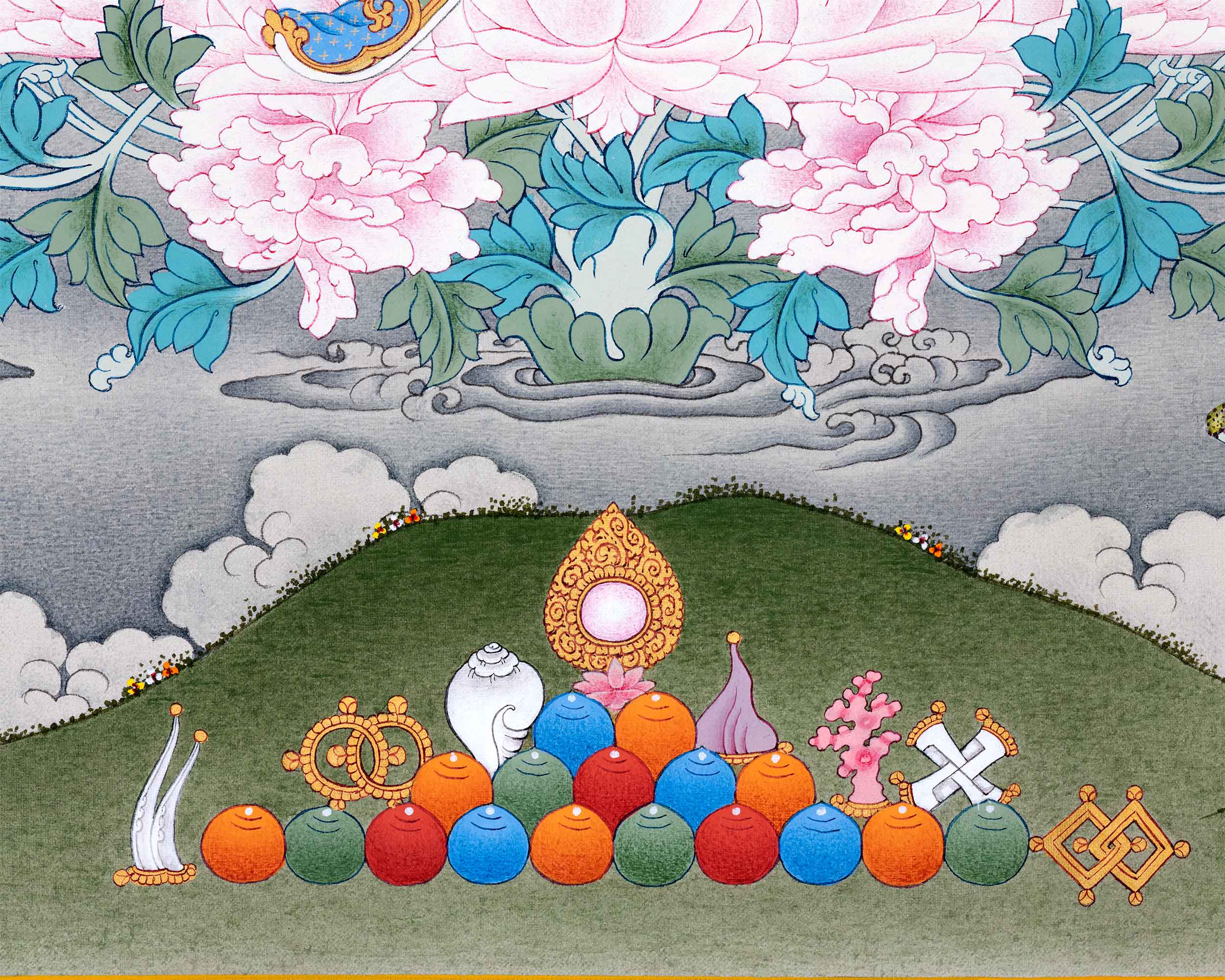 Sacred Guru Rinpoche Thangka | Authentic Tibetan Art for Spiritual Journey | Enlightened Teacher