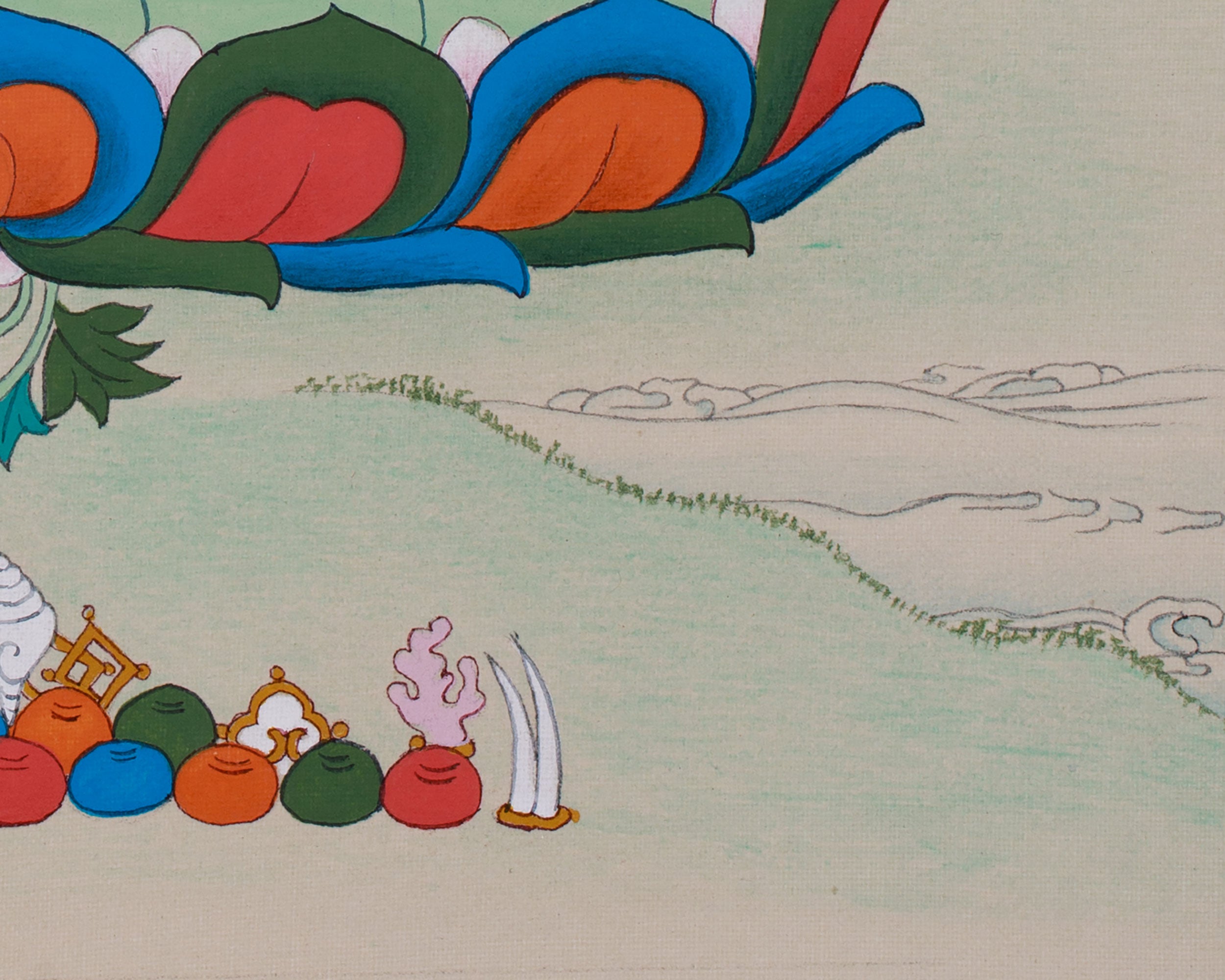 Compassionate Goddess Green Tara Painting | Mother of Liberation