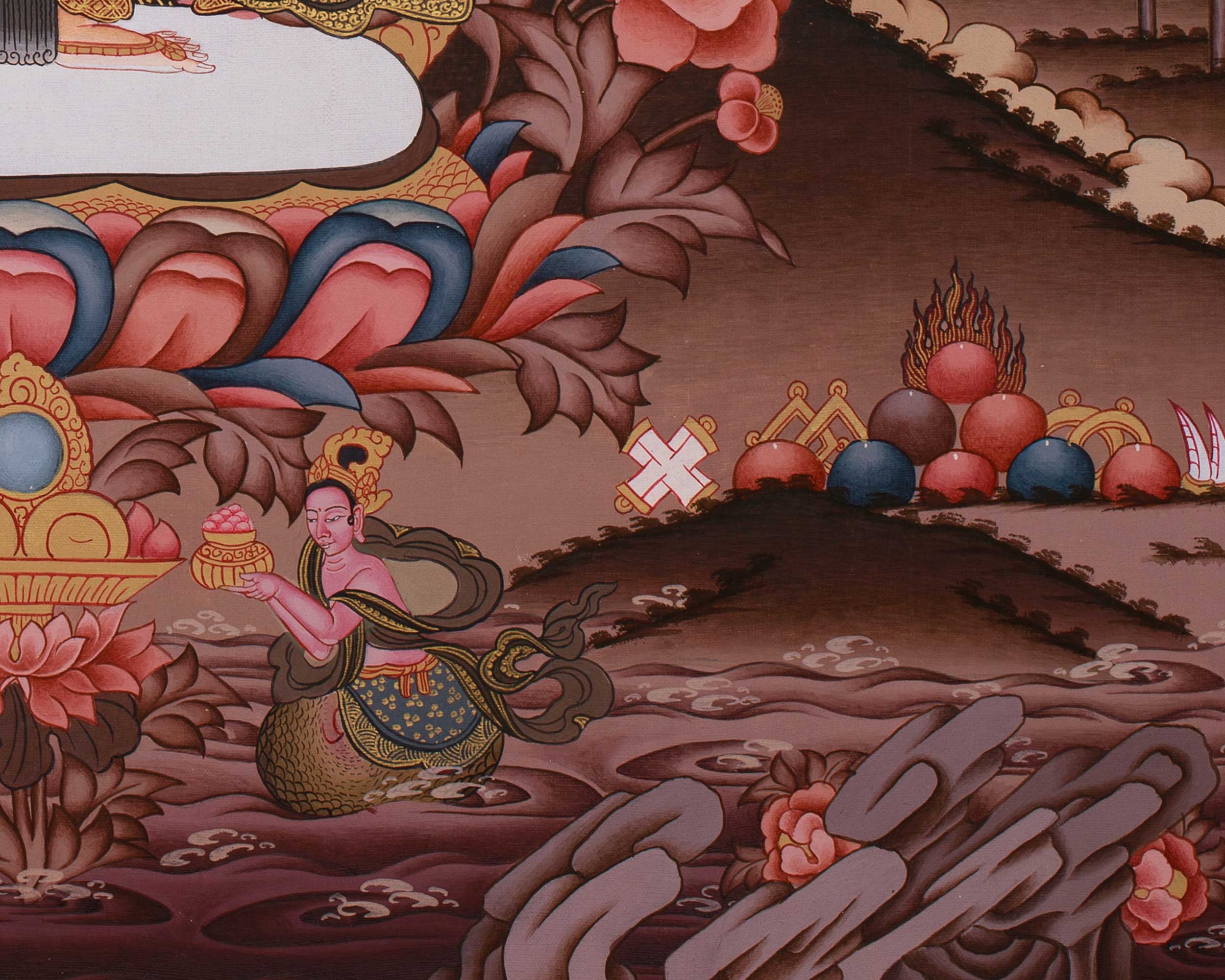 1000 Armed Chenrezig With Amitabha Thangka | Bodhisattva of Compassion
