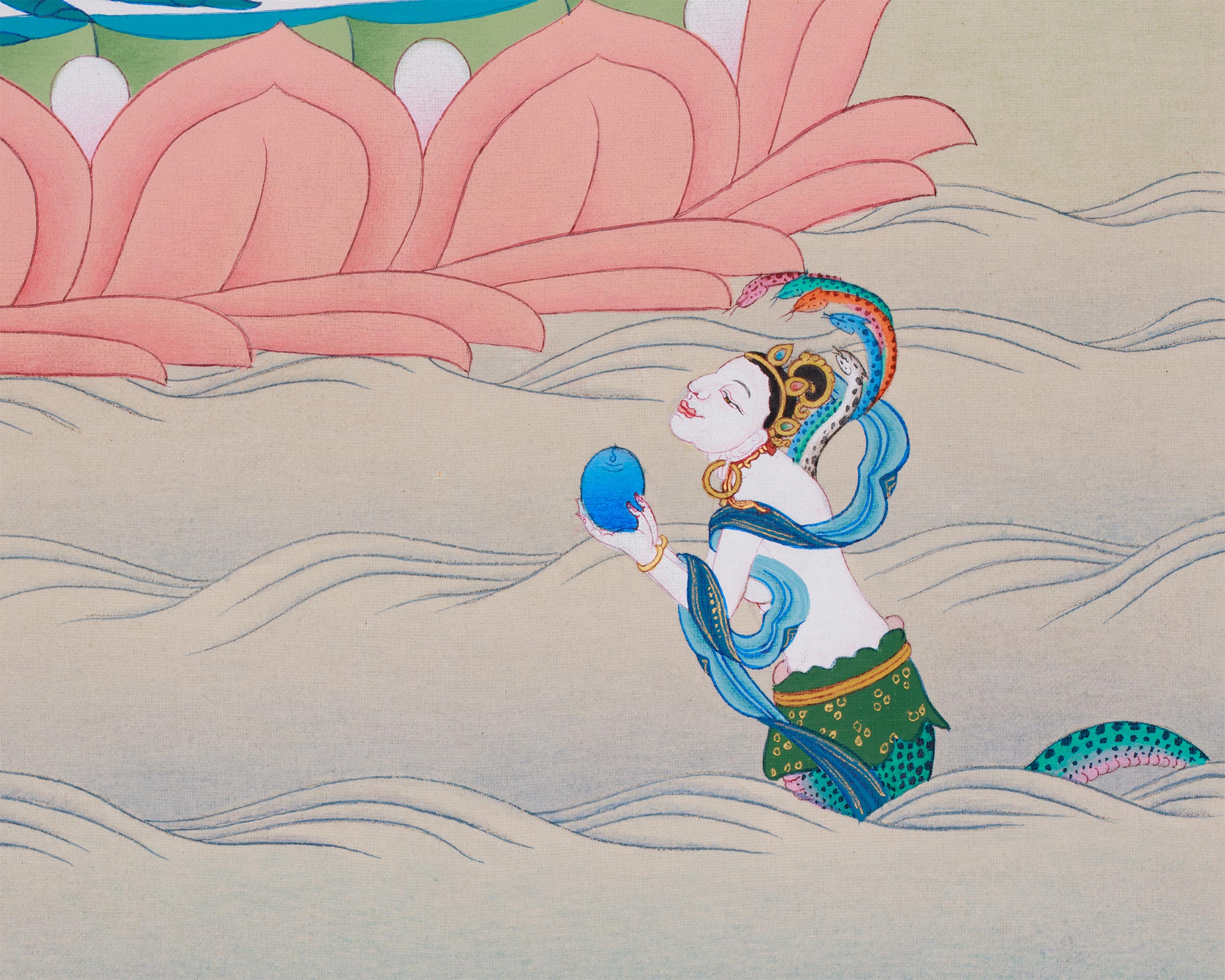 Handmade Manjushri Artwork | Bodhisattva of Wisdom Who Cuts Through Ignorance