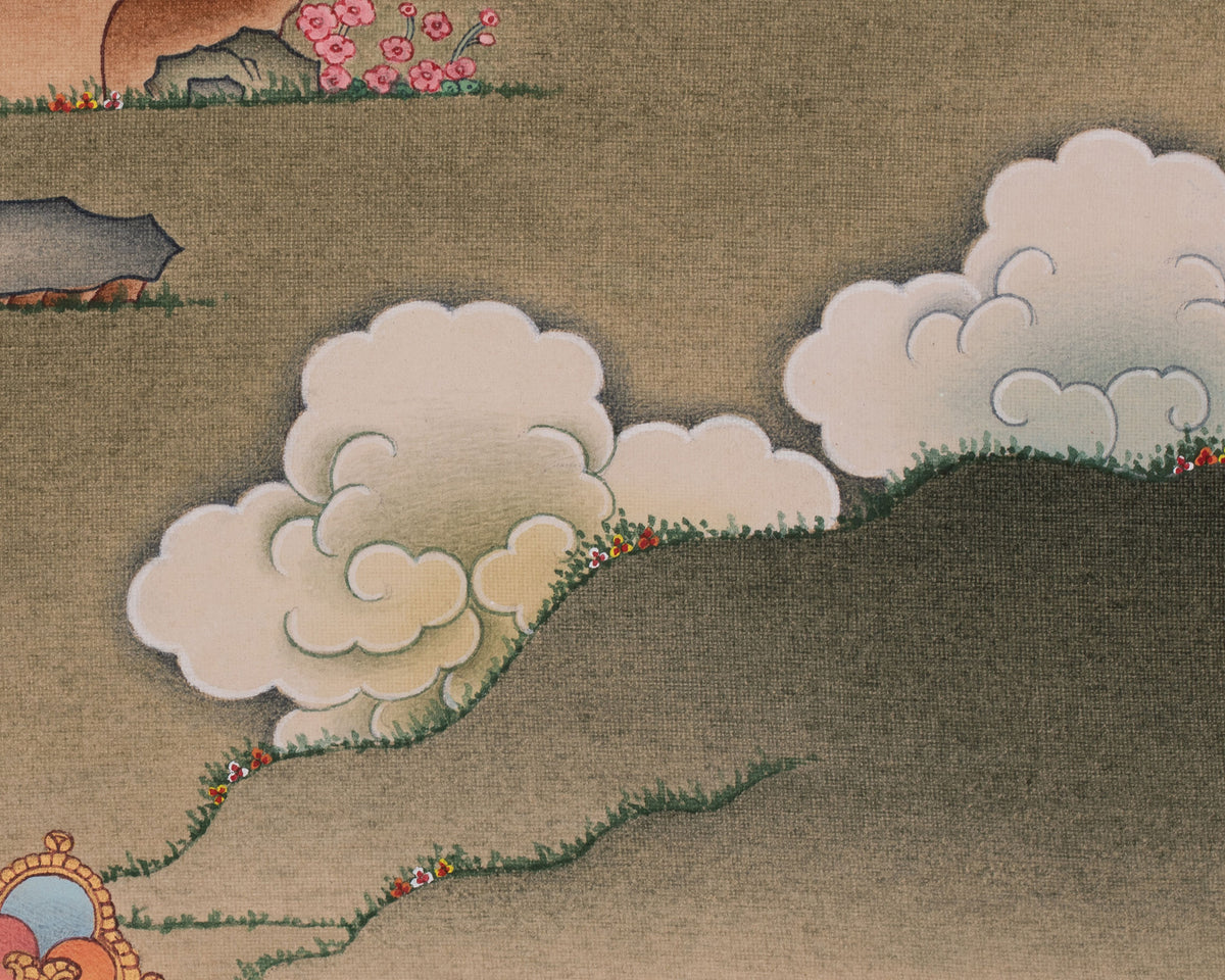 Sacred Amitayus Buddha Thangka | Infinite or Measureless Life Deity