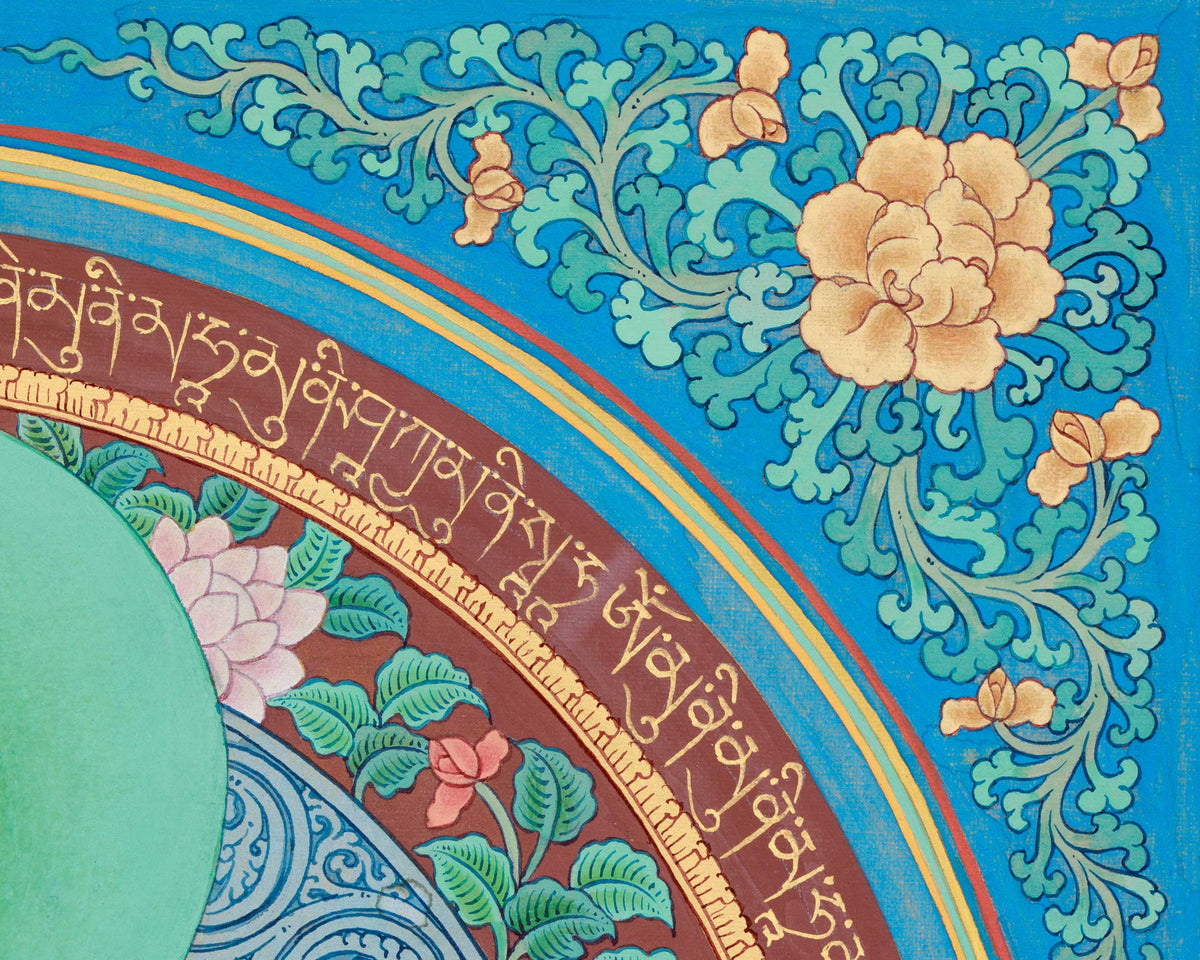 Unique Depiction of Buddha Shakyamuni Thangka