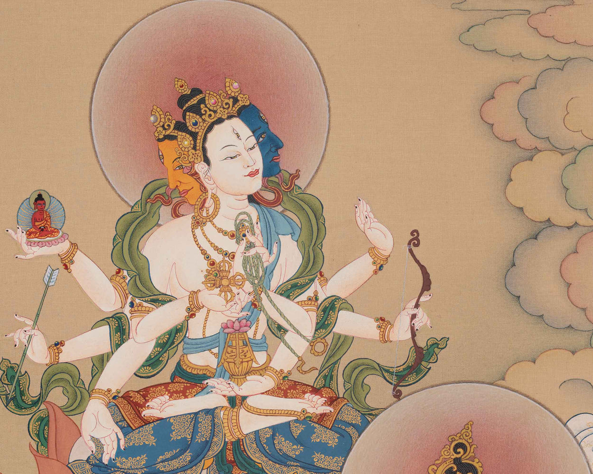 Amitayus Buddha Buddhist Art | Longevity Deity | Vajrayana Buddhism