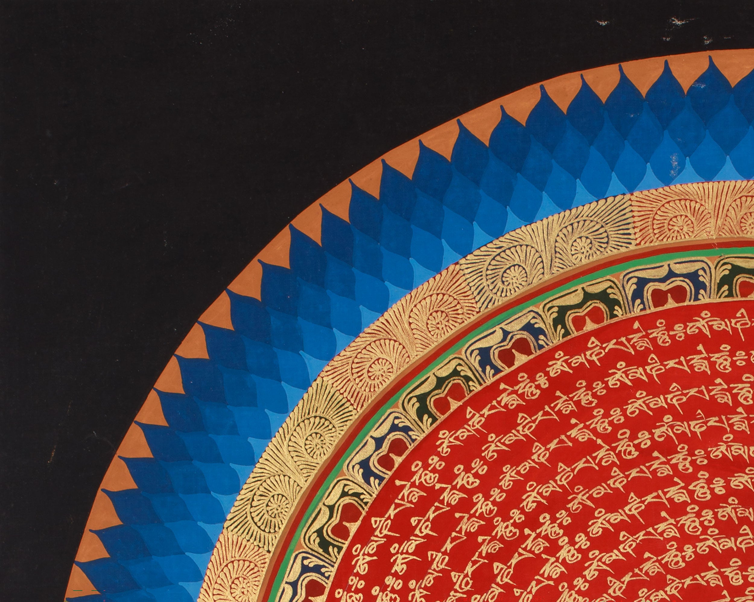 Traditional Thangka of Mantra Mandala | A Masterpiece of Sacred Artwork