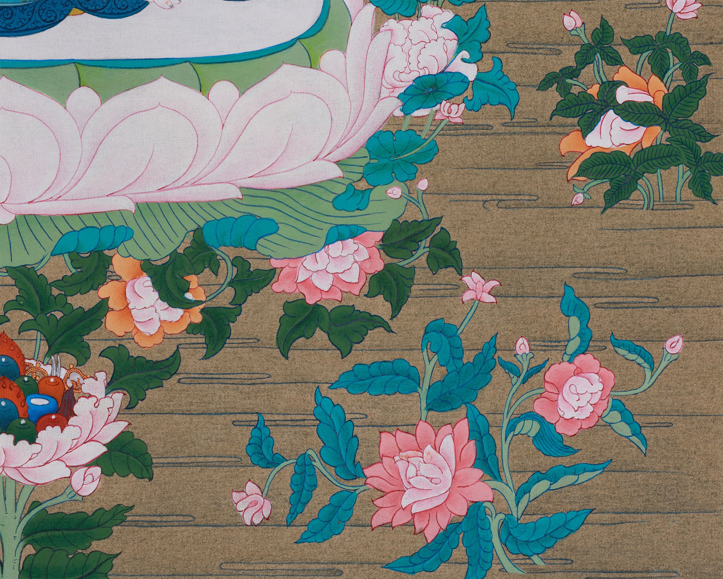 Hindu Goddess Saraswati Thangka | Wisdom & Knowledge Blessing